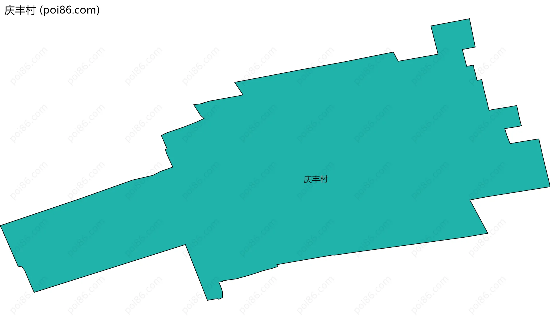 庆丰村边界地图