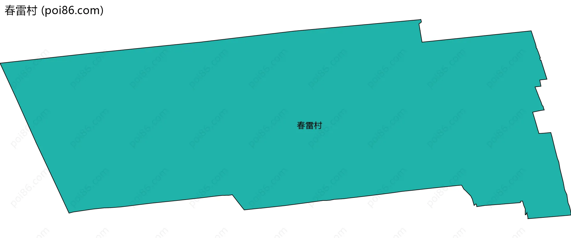 春雷村边界地图