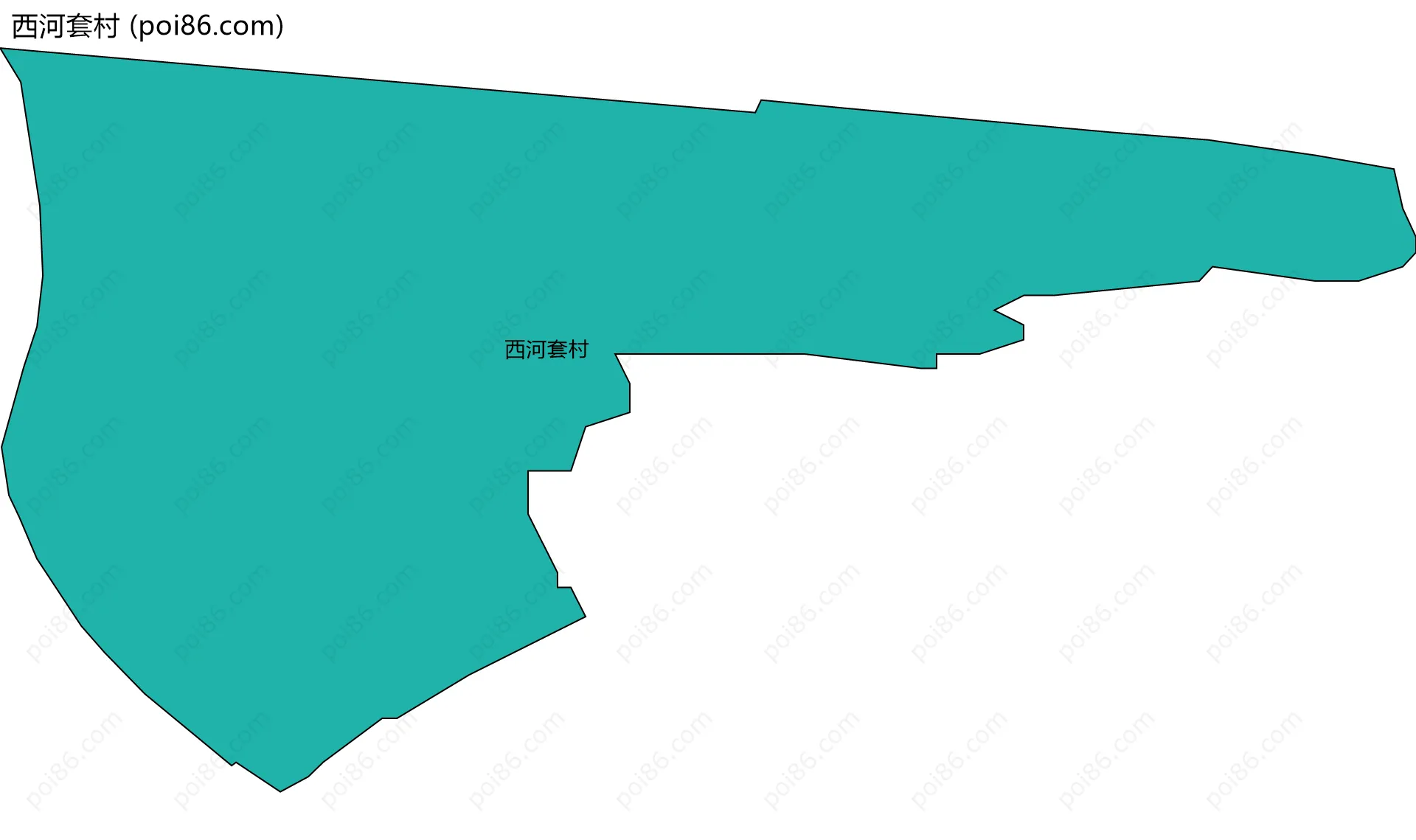 西河套村边界地图