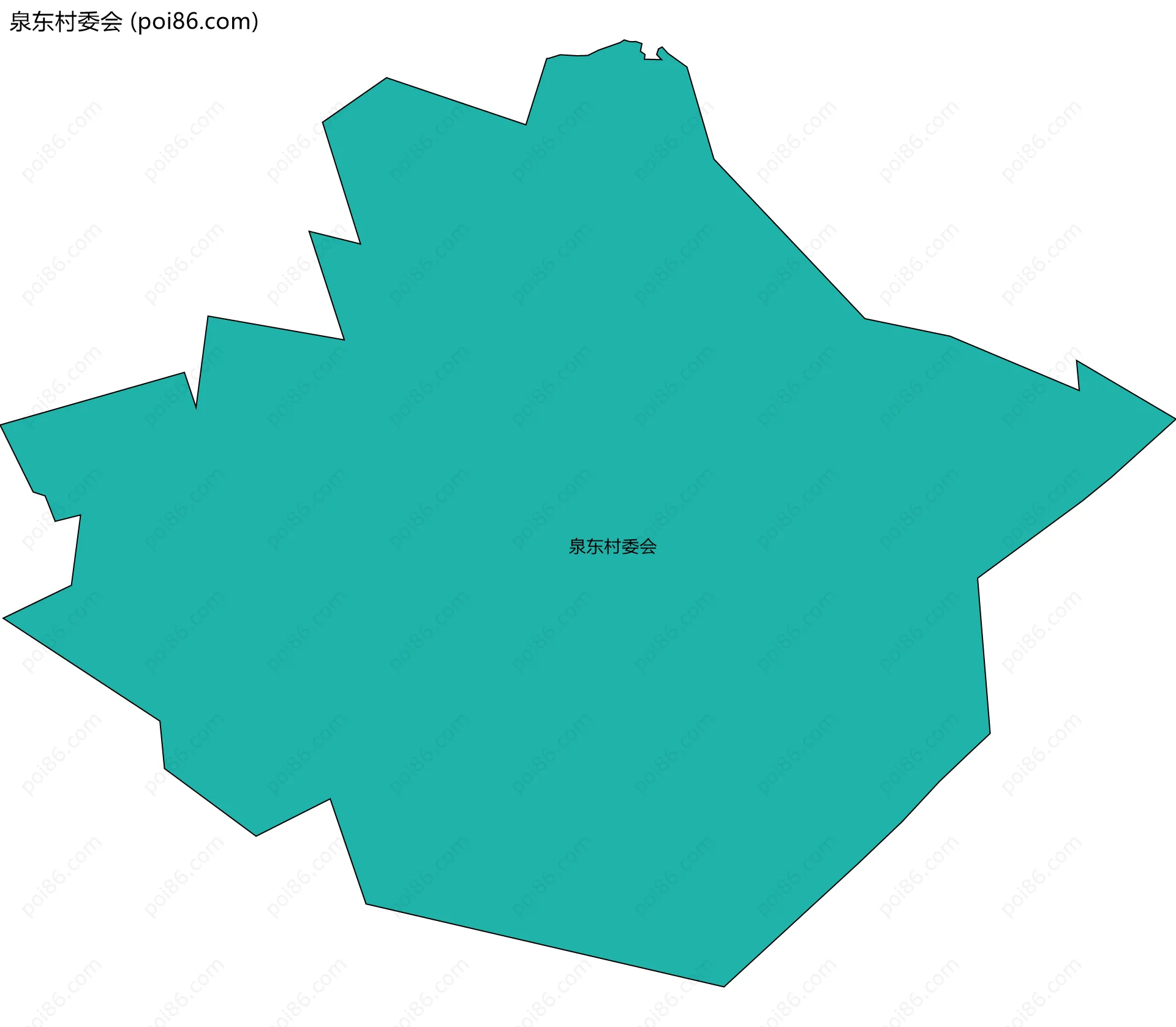 泉东村委会边界地图