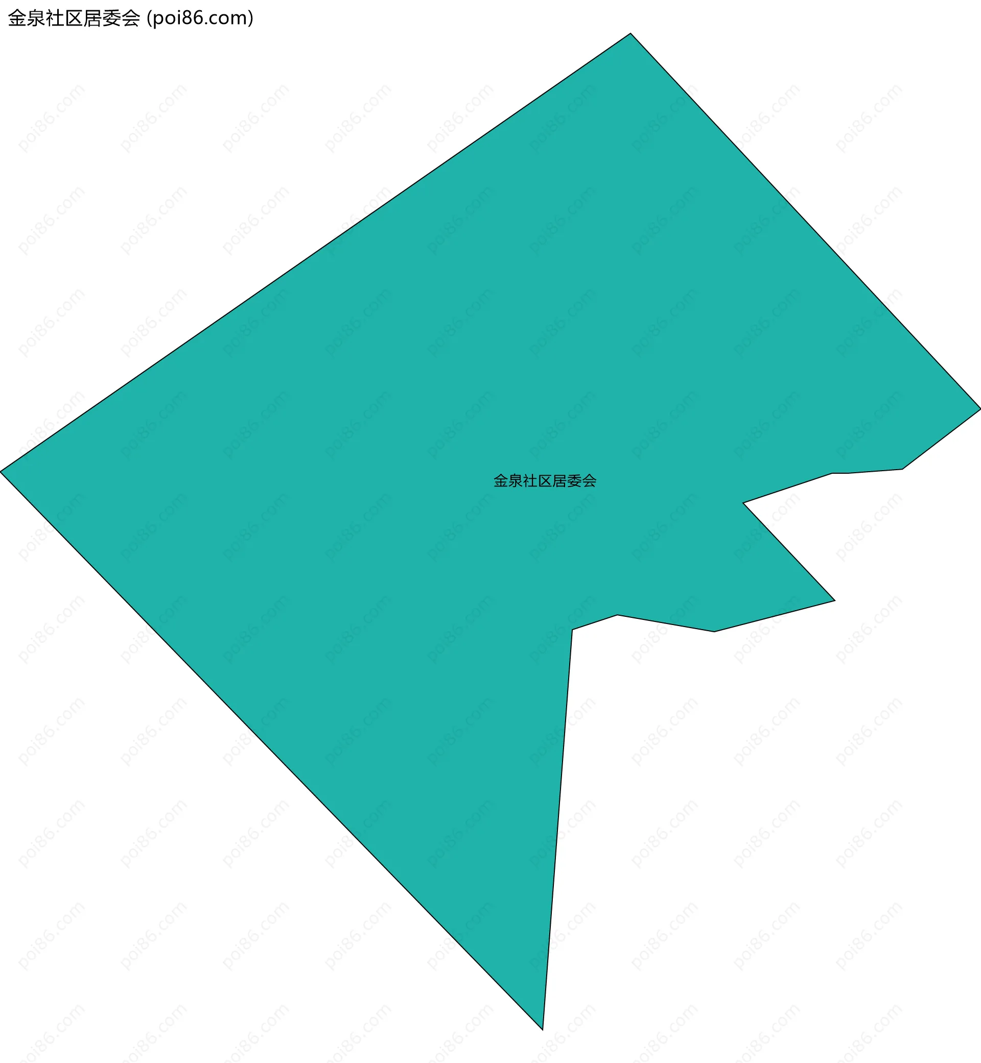 金泉社区居委会边界地图