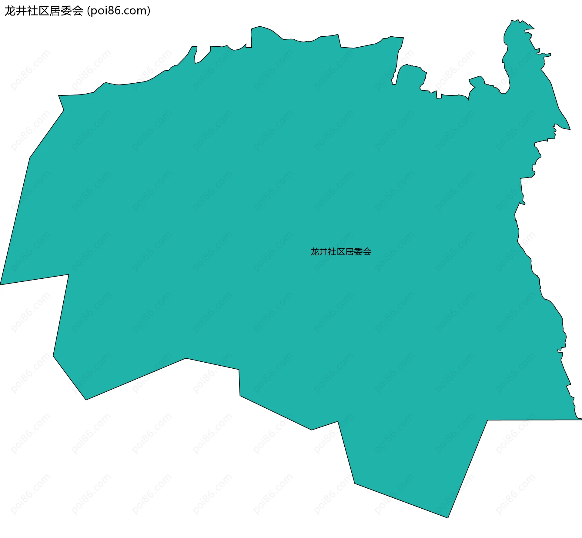 龙井社区居委会边界地图