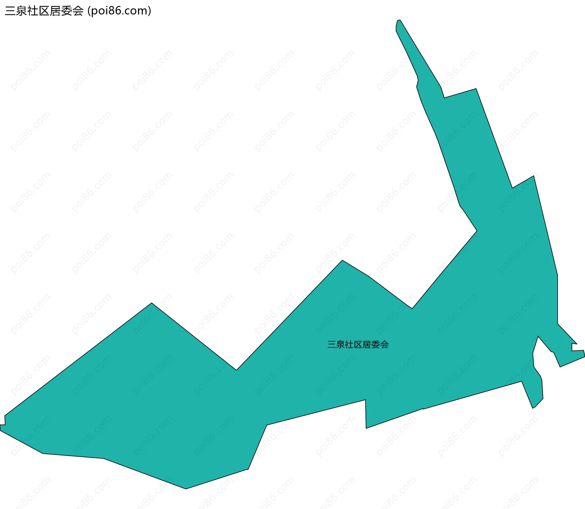 三泉社区居委会边界地图