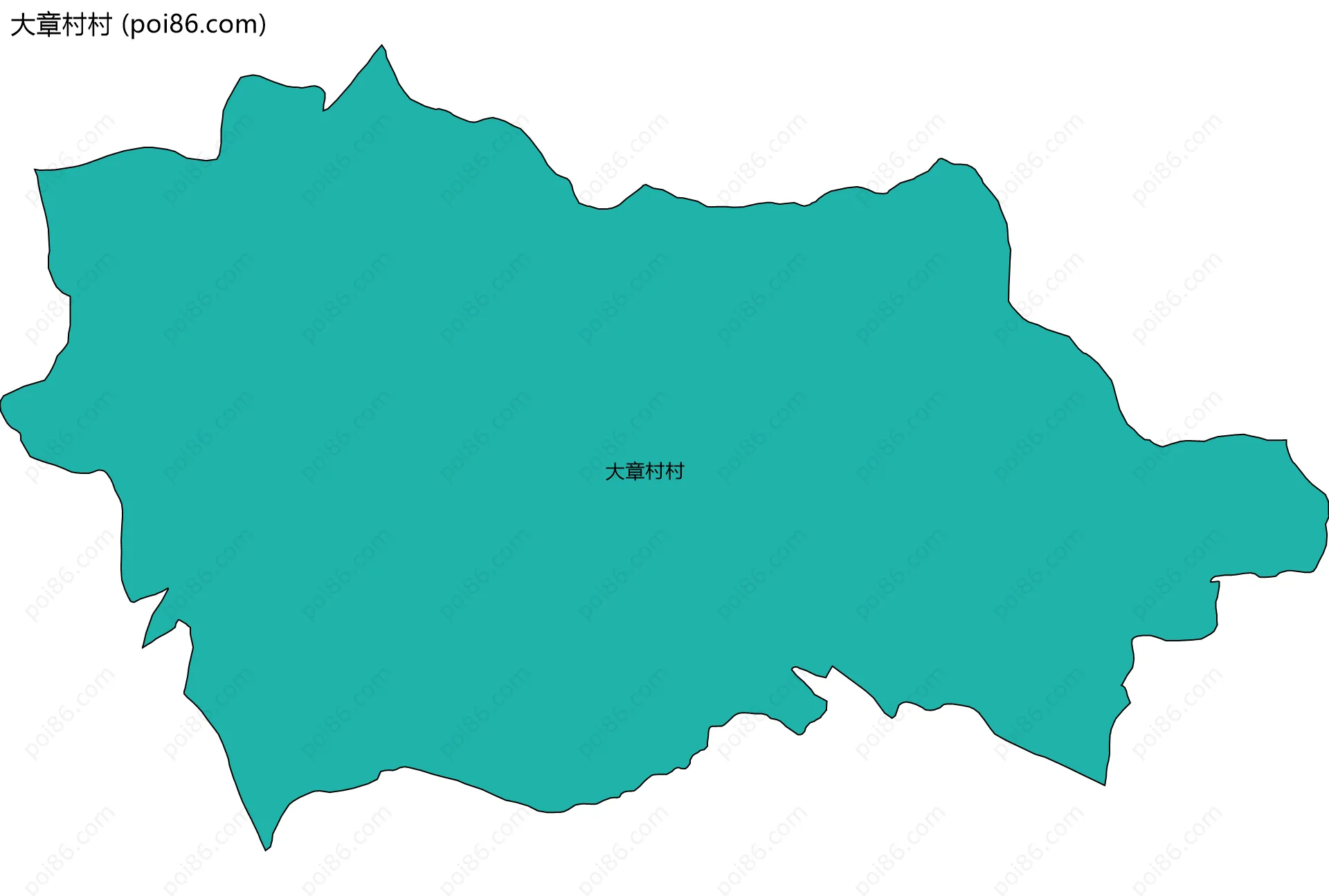 大章村村边界地图