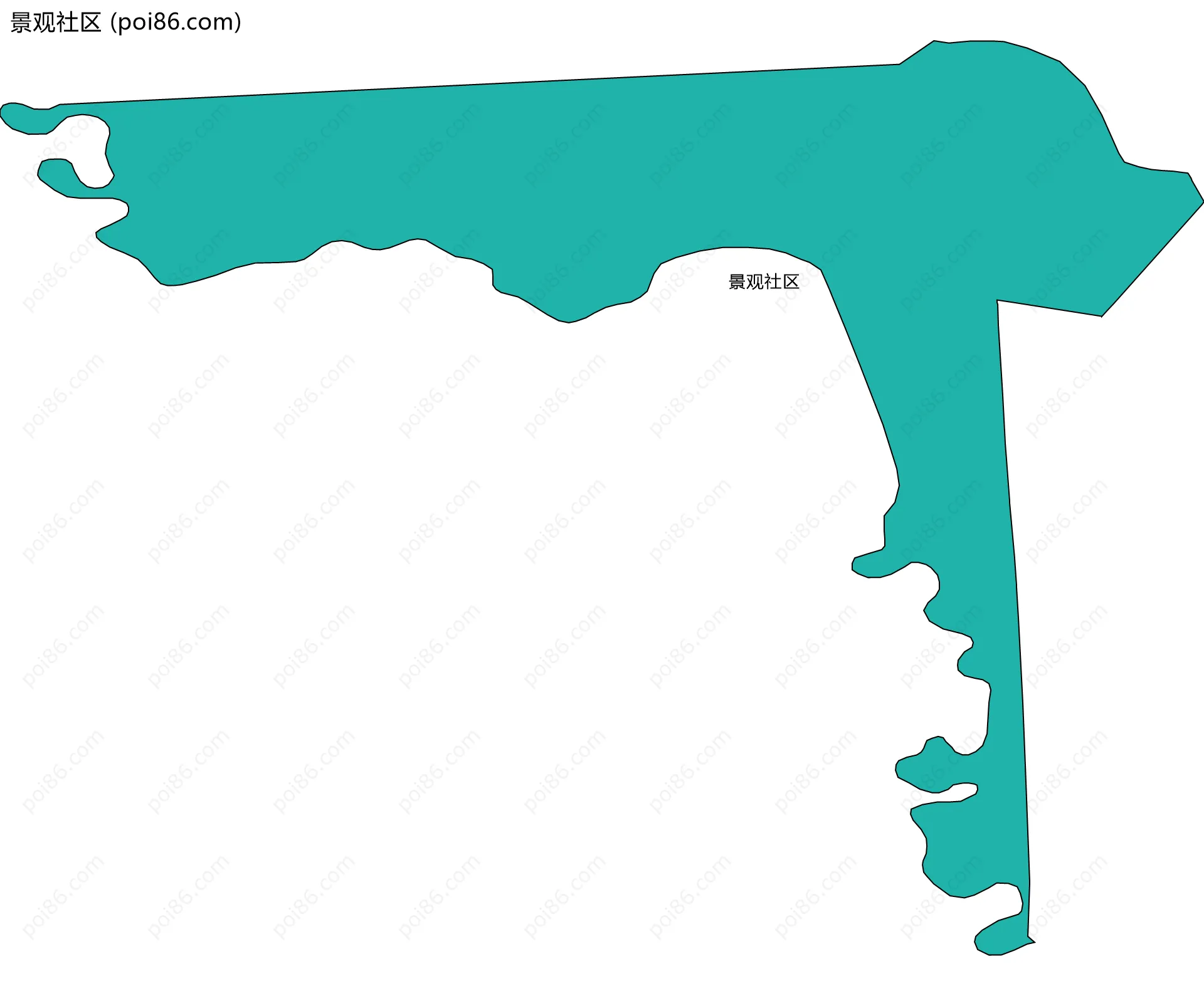 景观社区边界地图