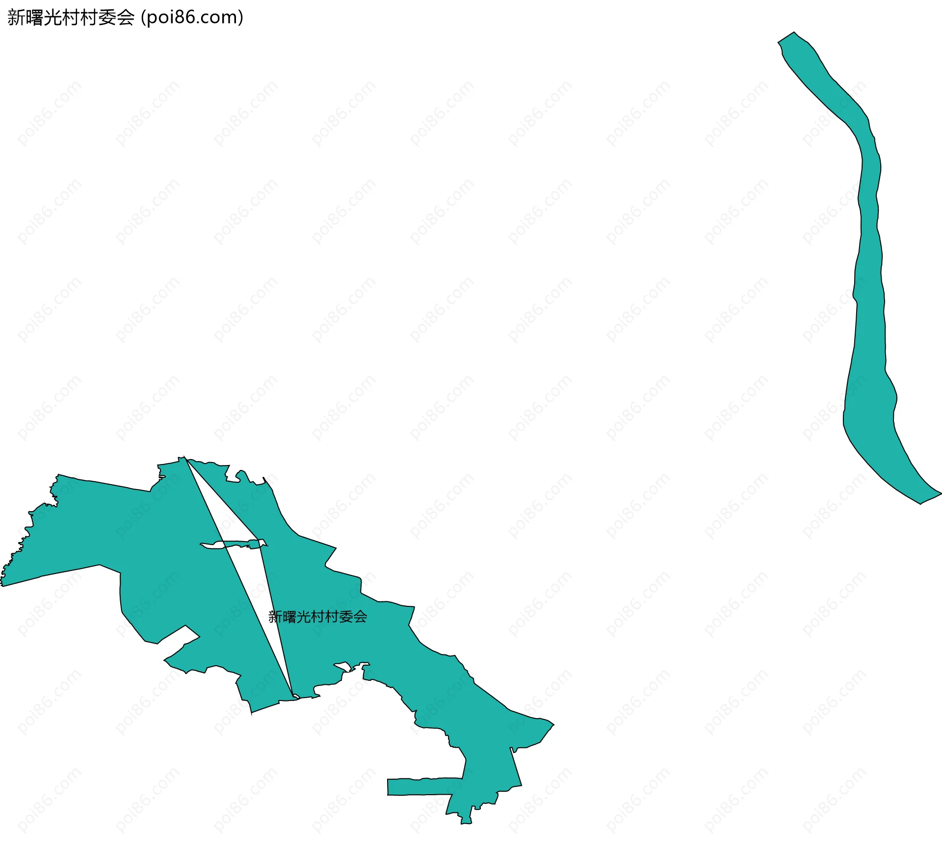 新曙光村村委会边界地图