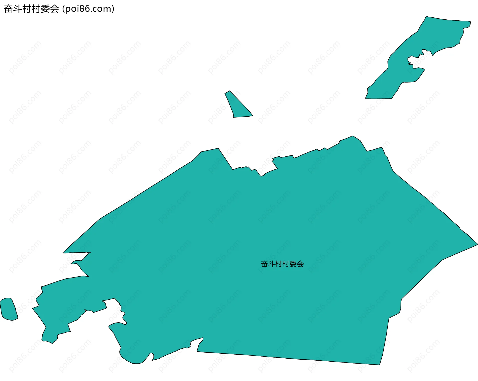 奋斗村村委会边界地图