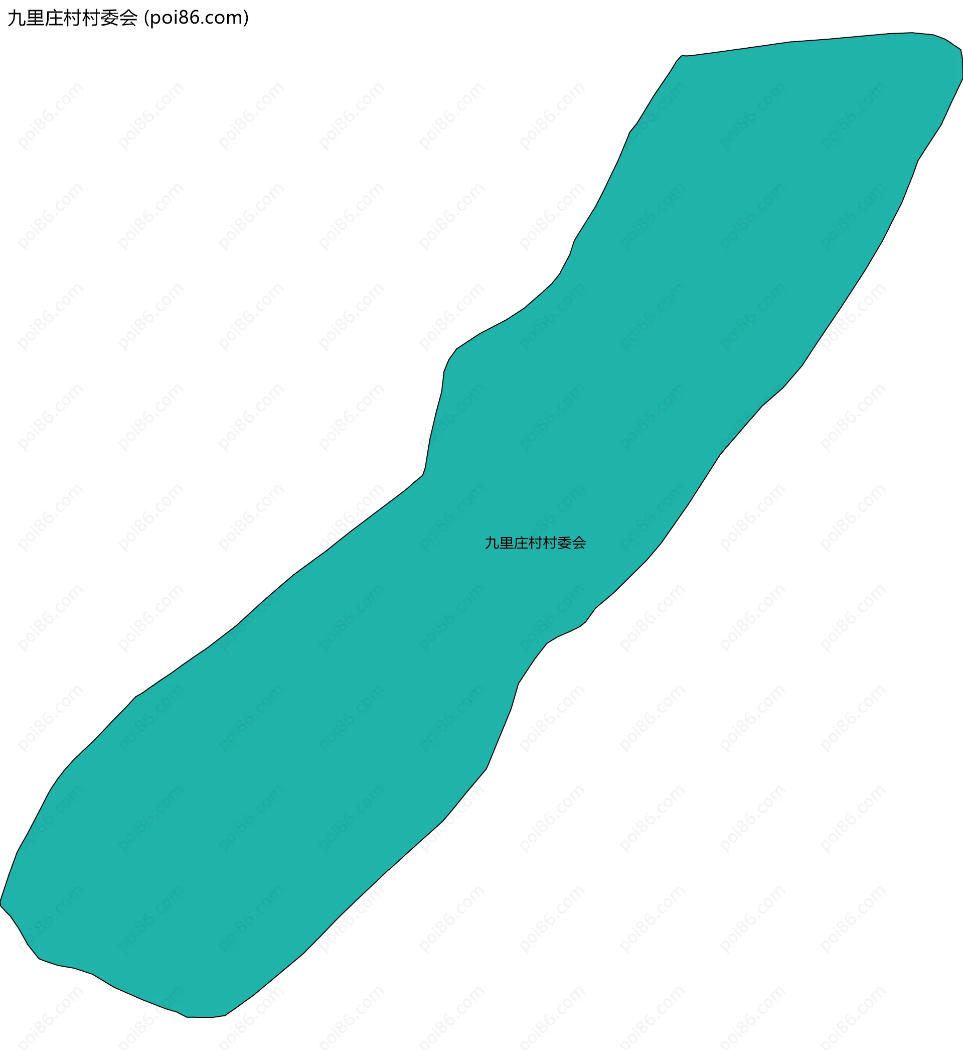 九里庄村村委会边界地图