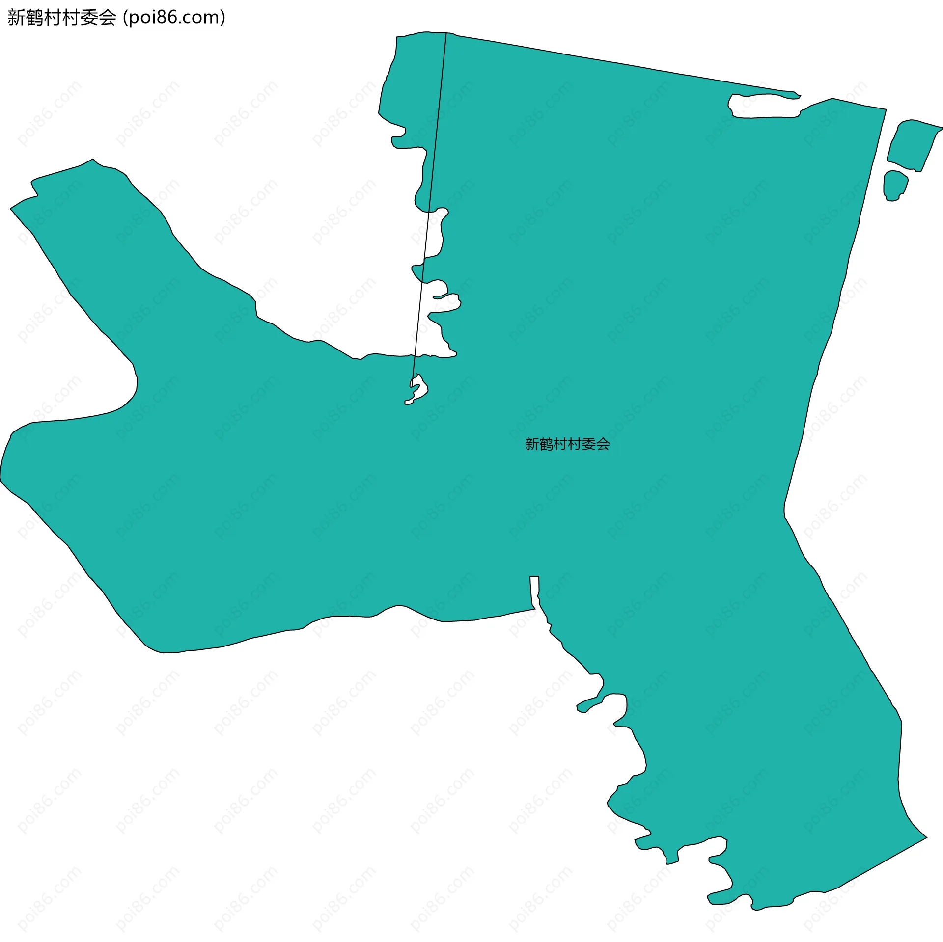新鹤村村委会边界地图