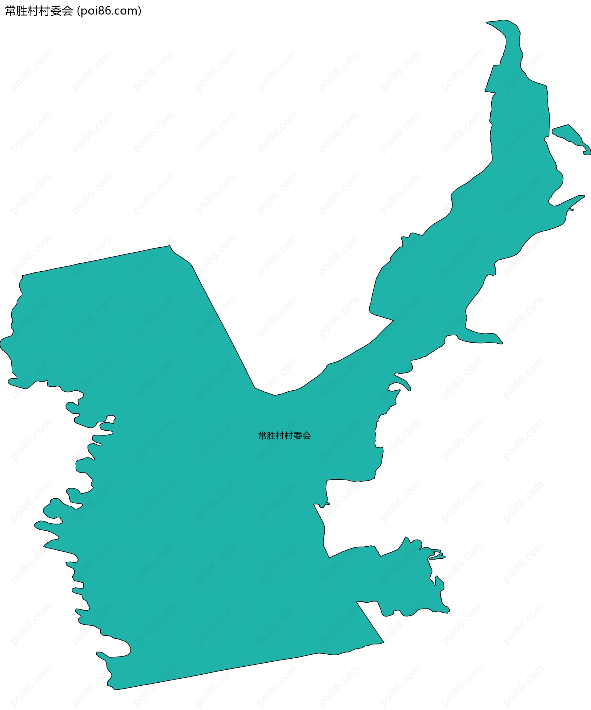 常胜村村委会边界地图