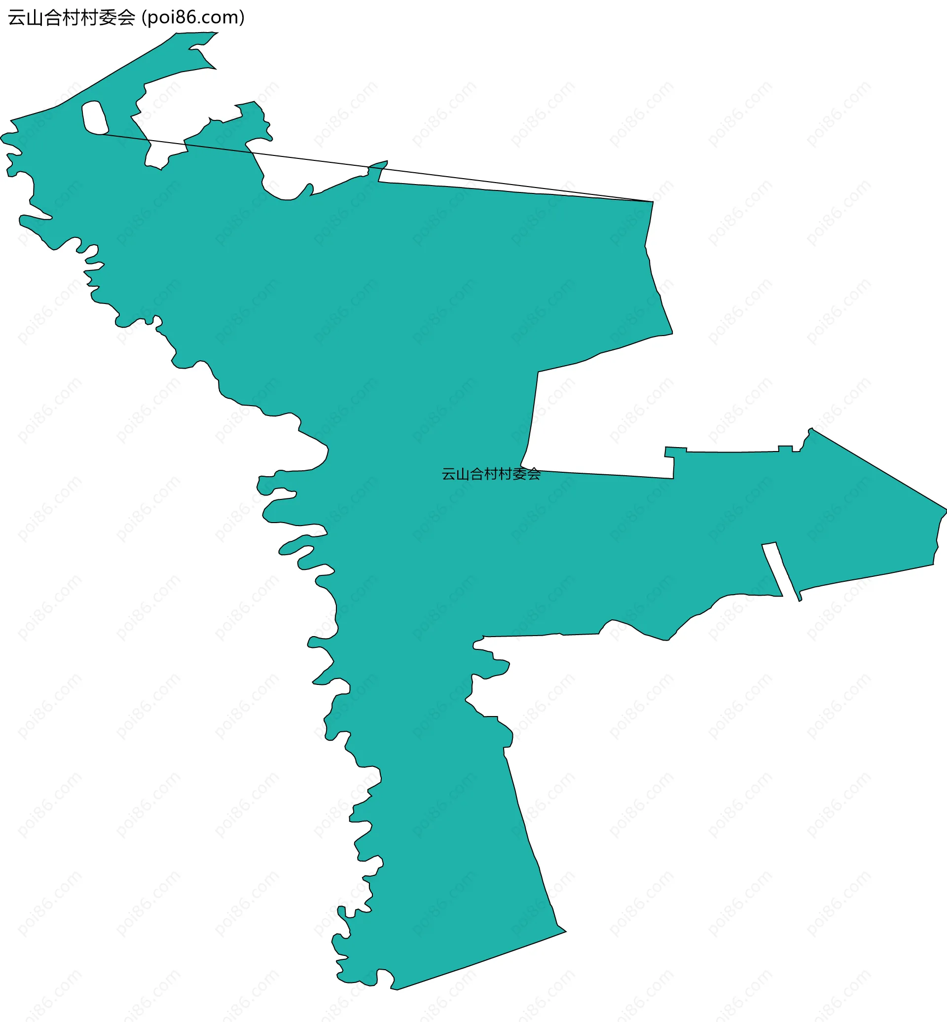 云山合村村委会边界地图