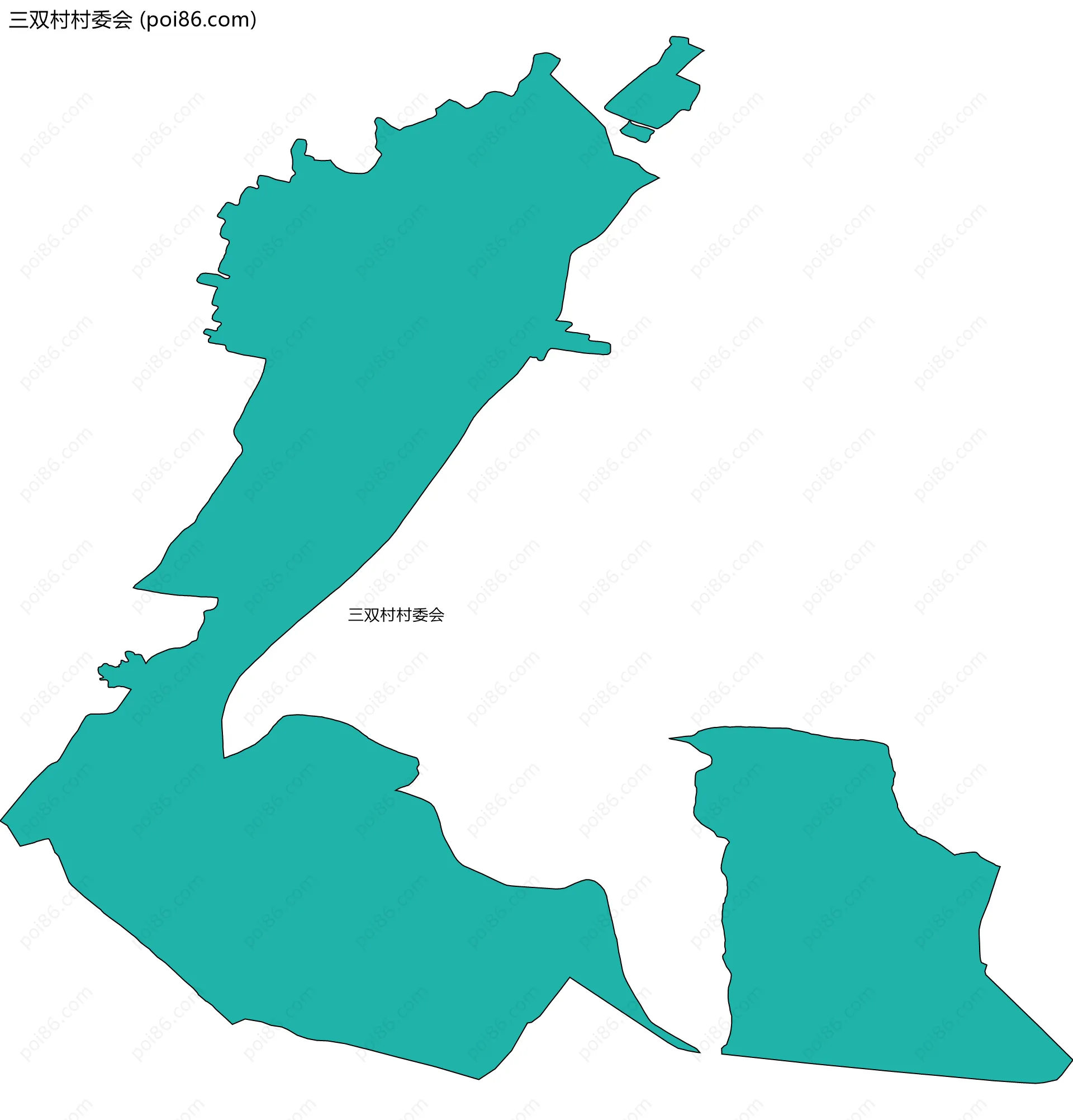 三双村村委会边界地图