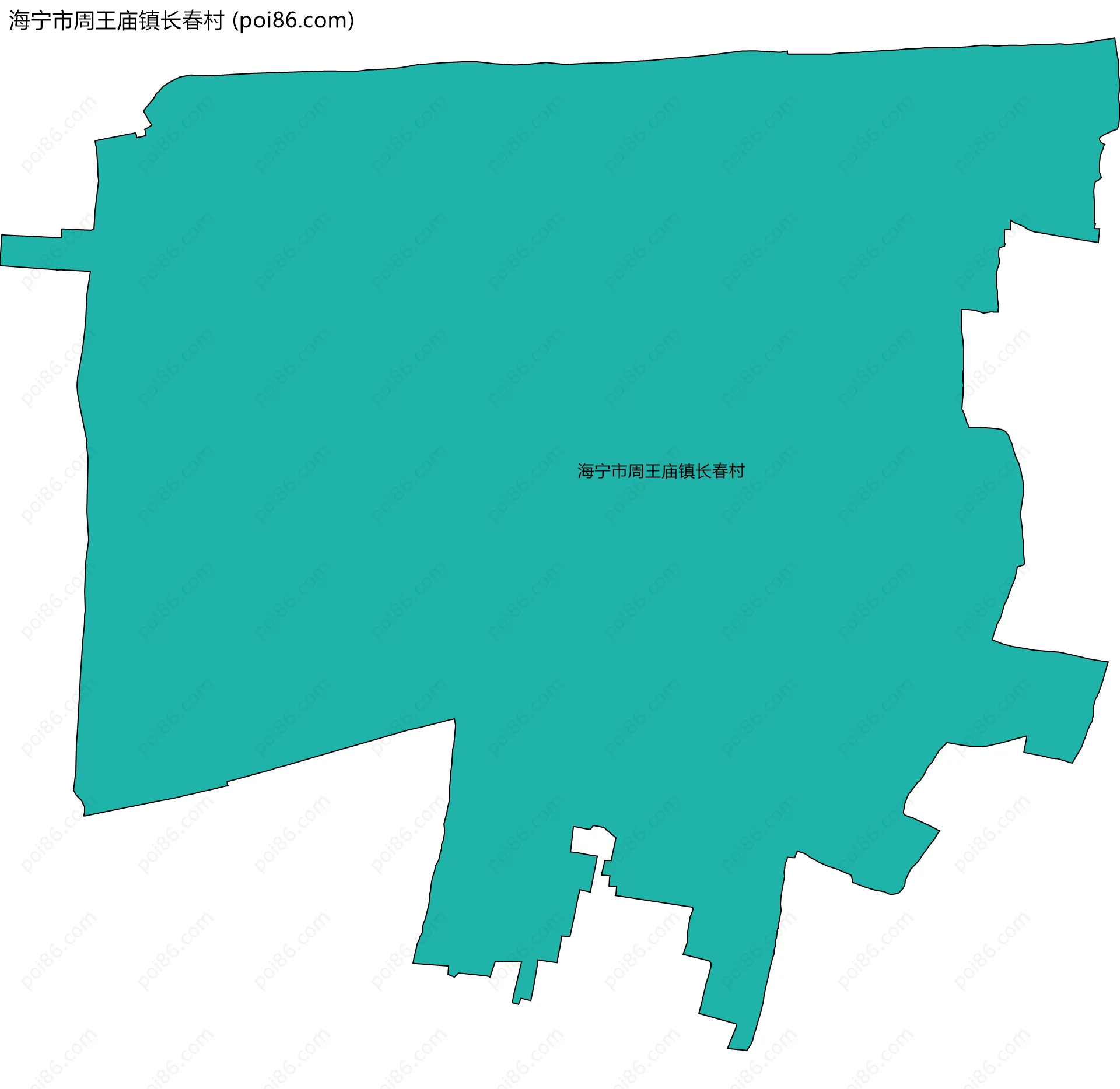 海宁市周王庙镇长春村边界地图