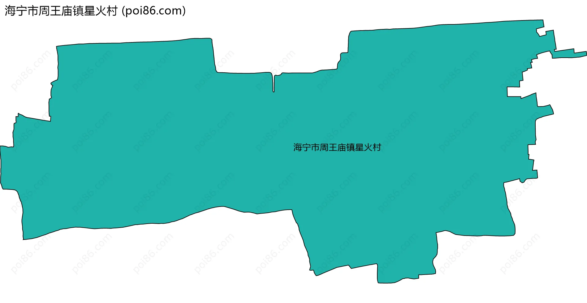 海宁市周王庙镇星火村边界地图