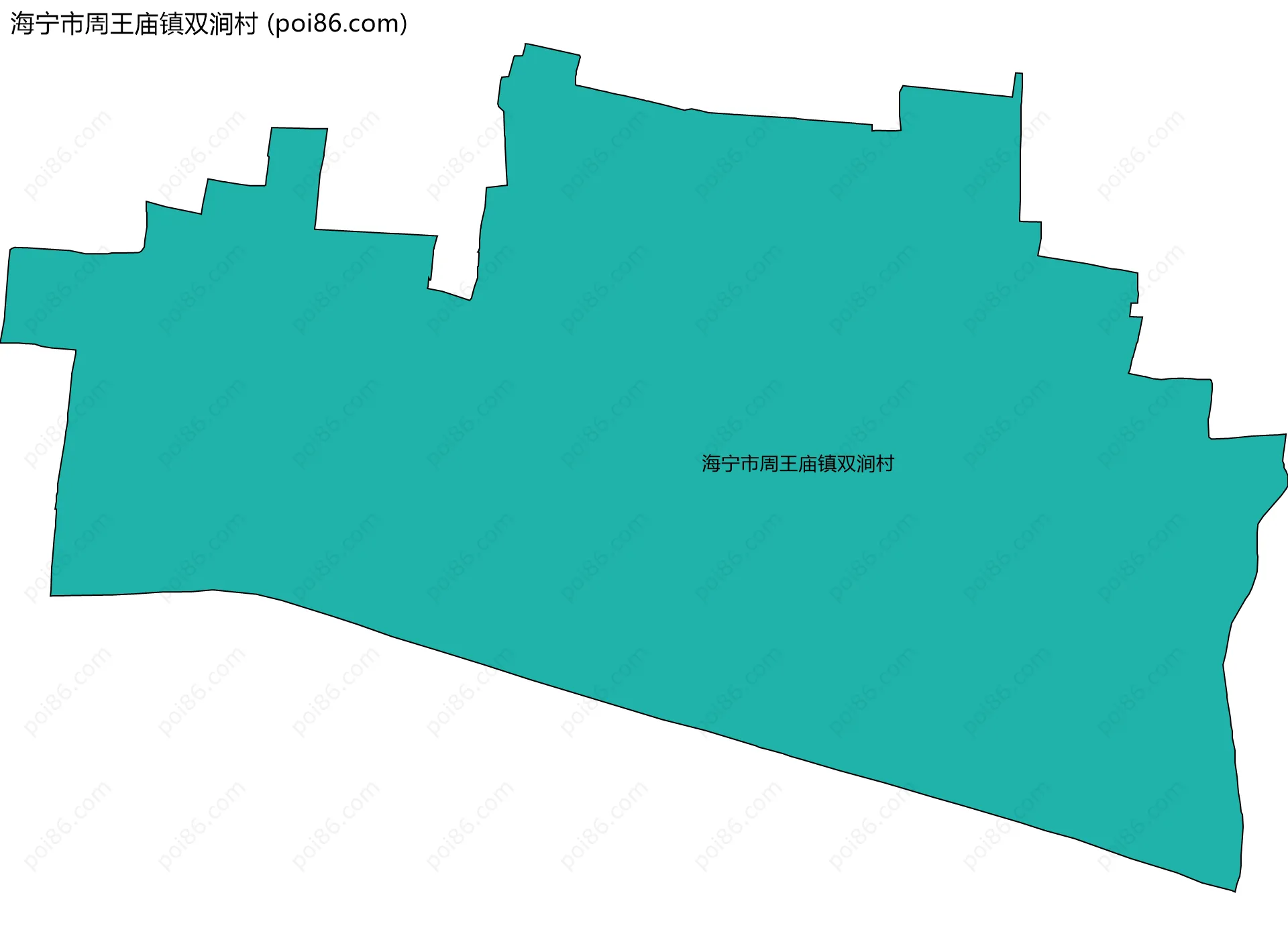 海宁市周王庙镇双涧村边界地图