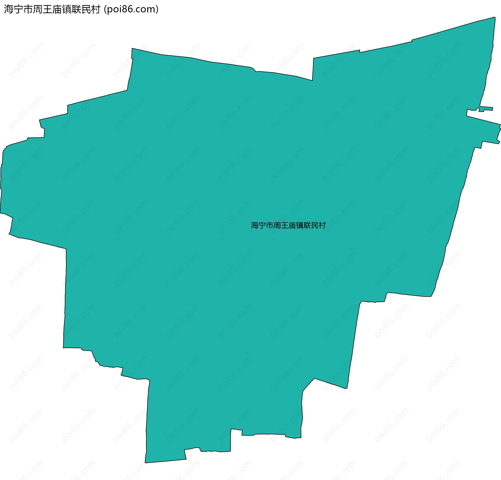 海宁市周王庙镇联民村边界地图