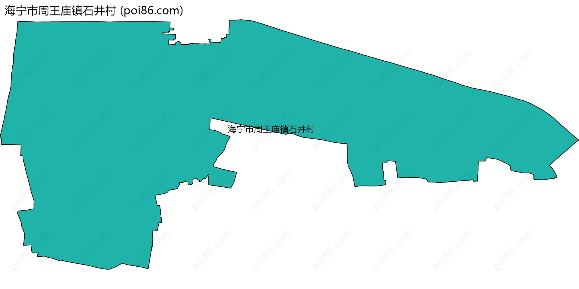 海宁市周王庙镇石井村边界地图