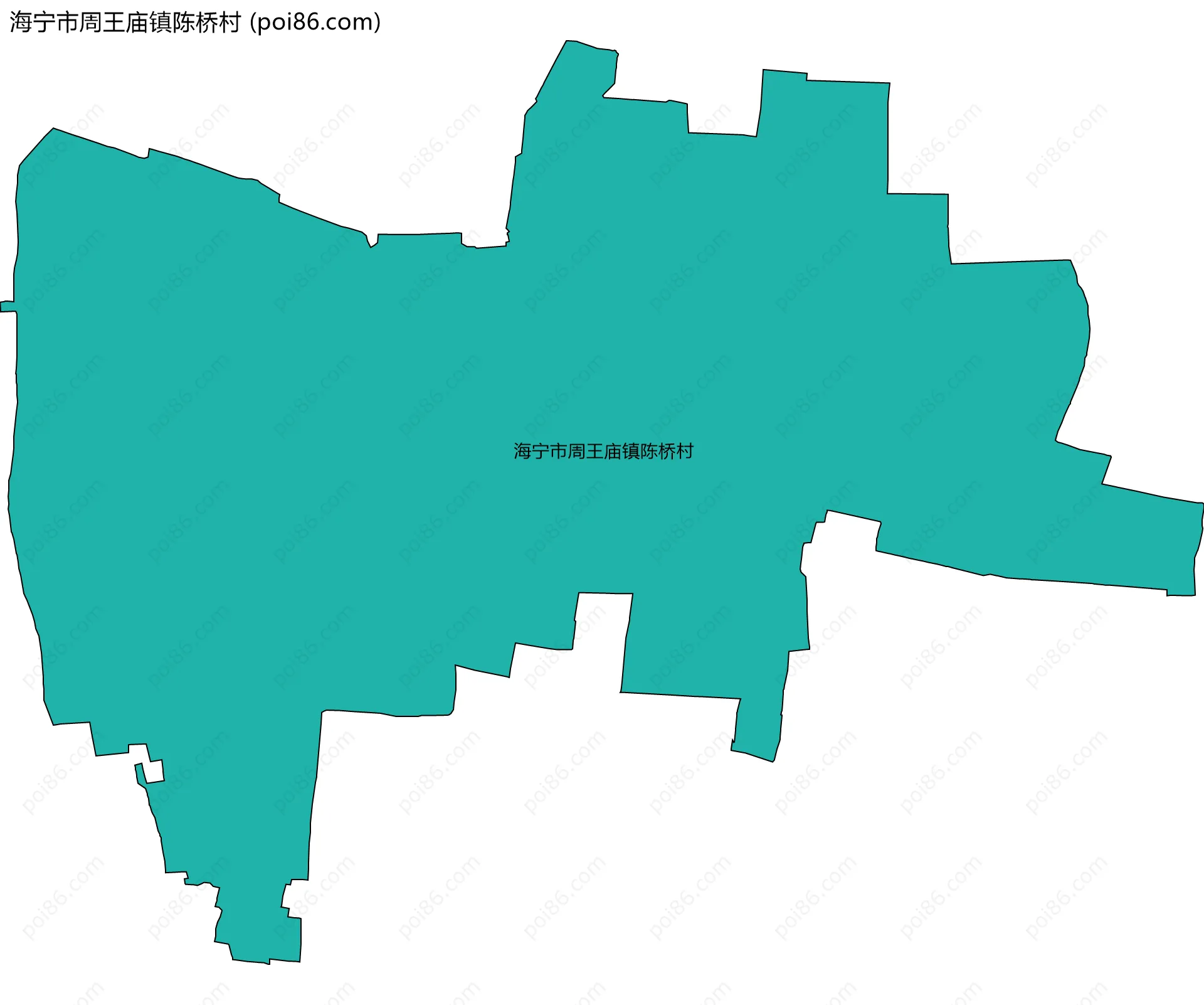 海宁市周王庙镇陈桥村边界地图