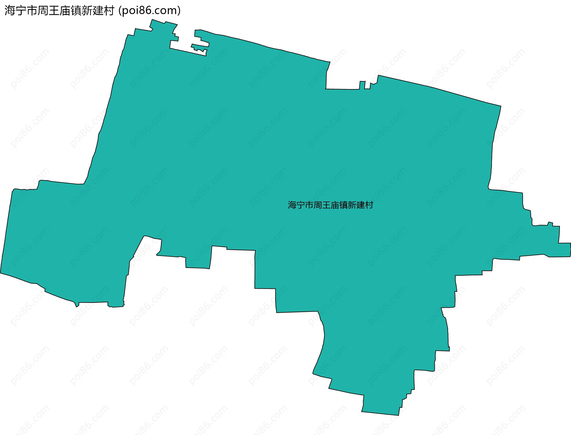 海宁市周王庙镇新建村边界地图