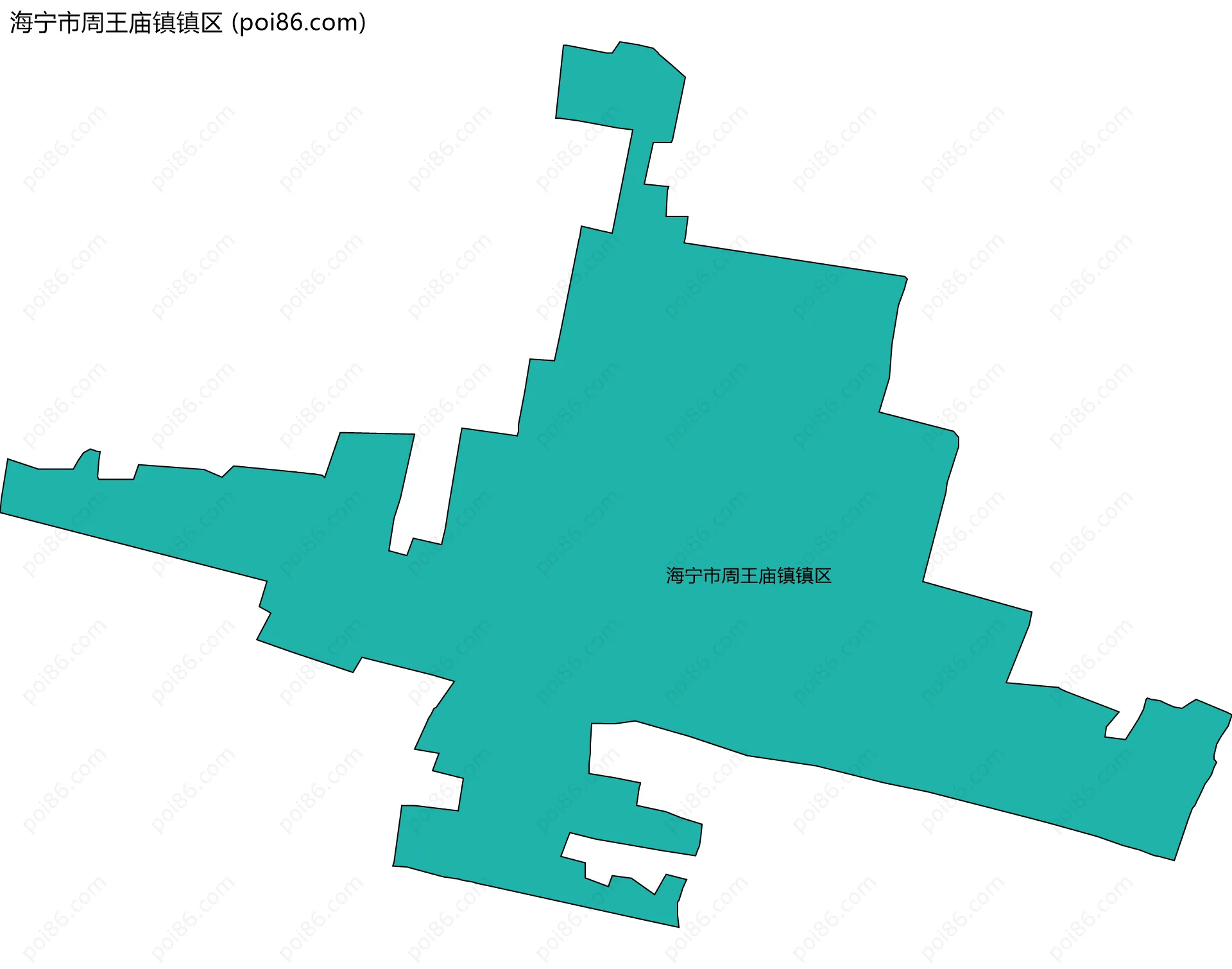 海宁市周王庙镇镇区边界地图