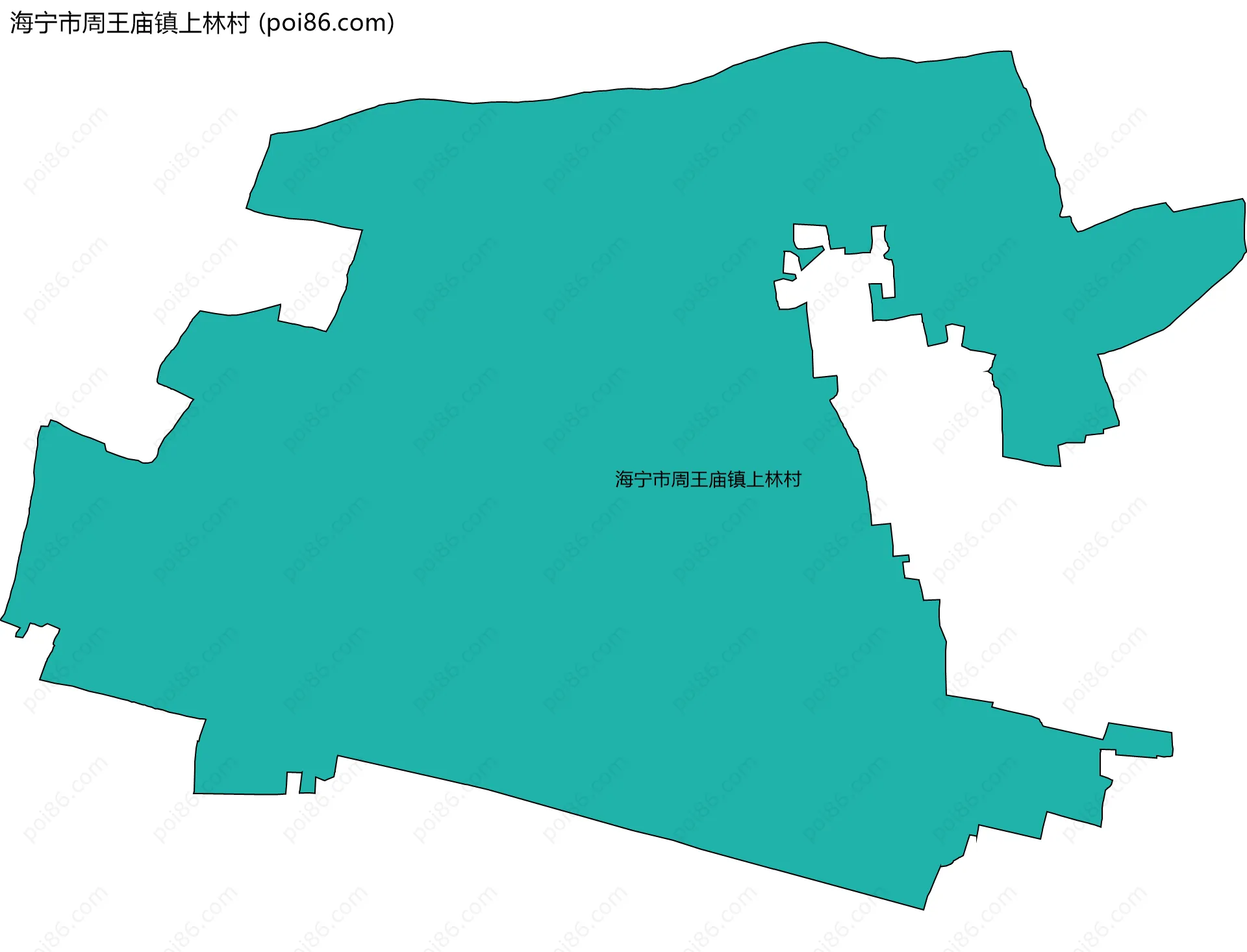 海宁市周王庙镇上林村边界地图