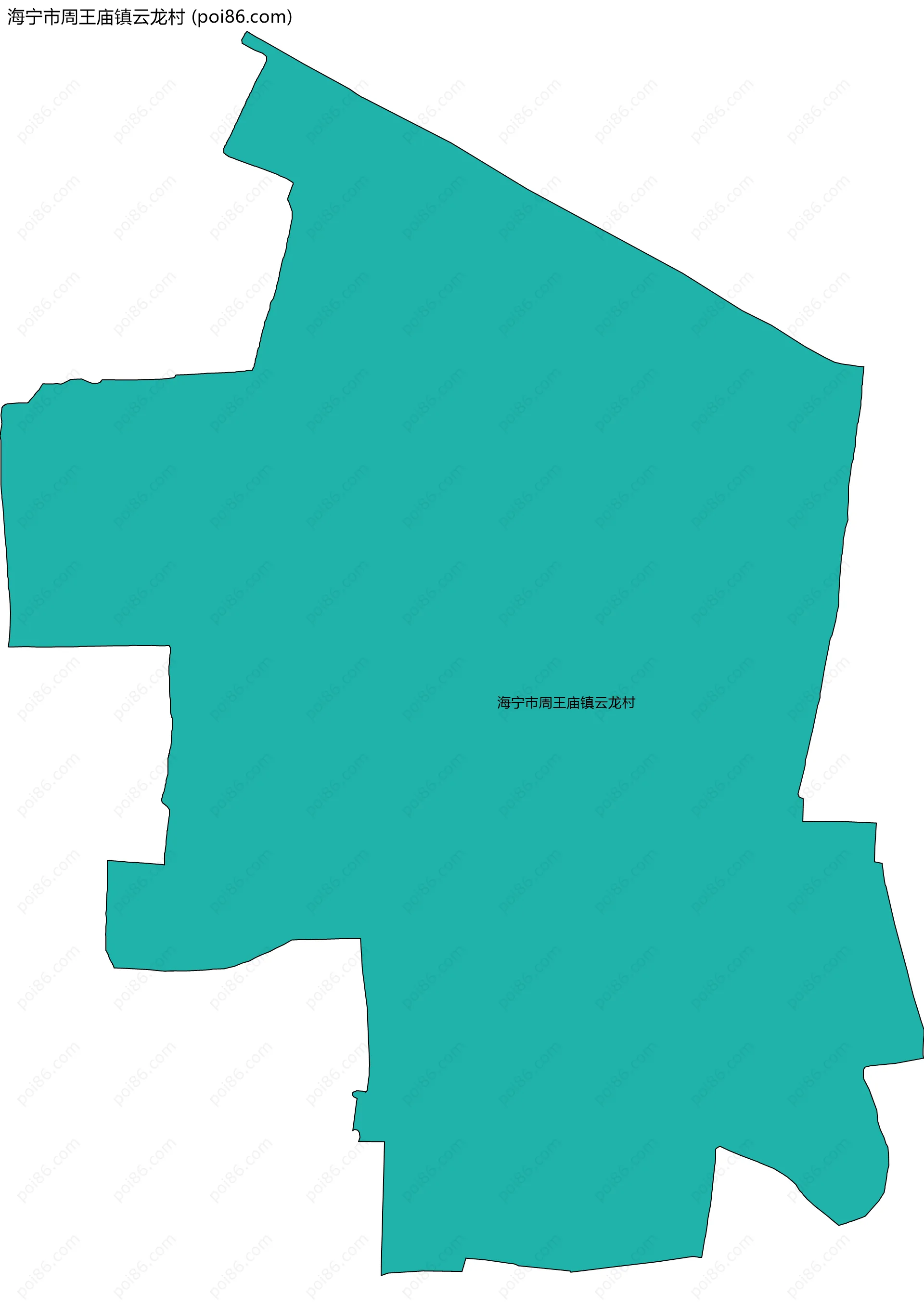 海宁市周王庙镇云龙村边界地图