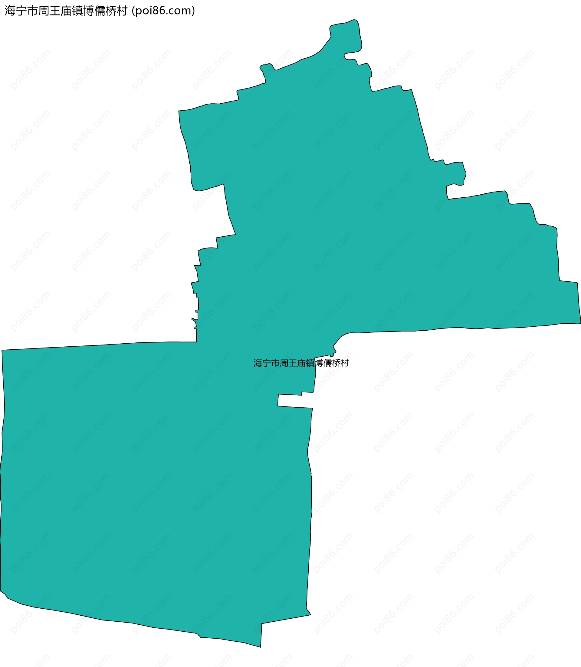 海宁市周王庙镇博儒桥村边界地图