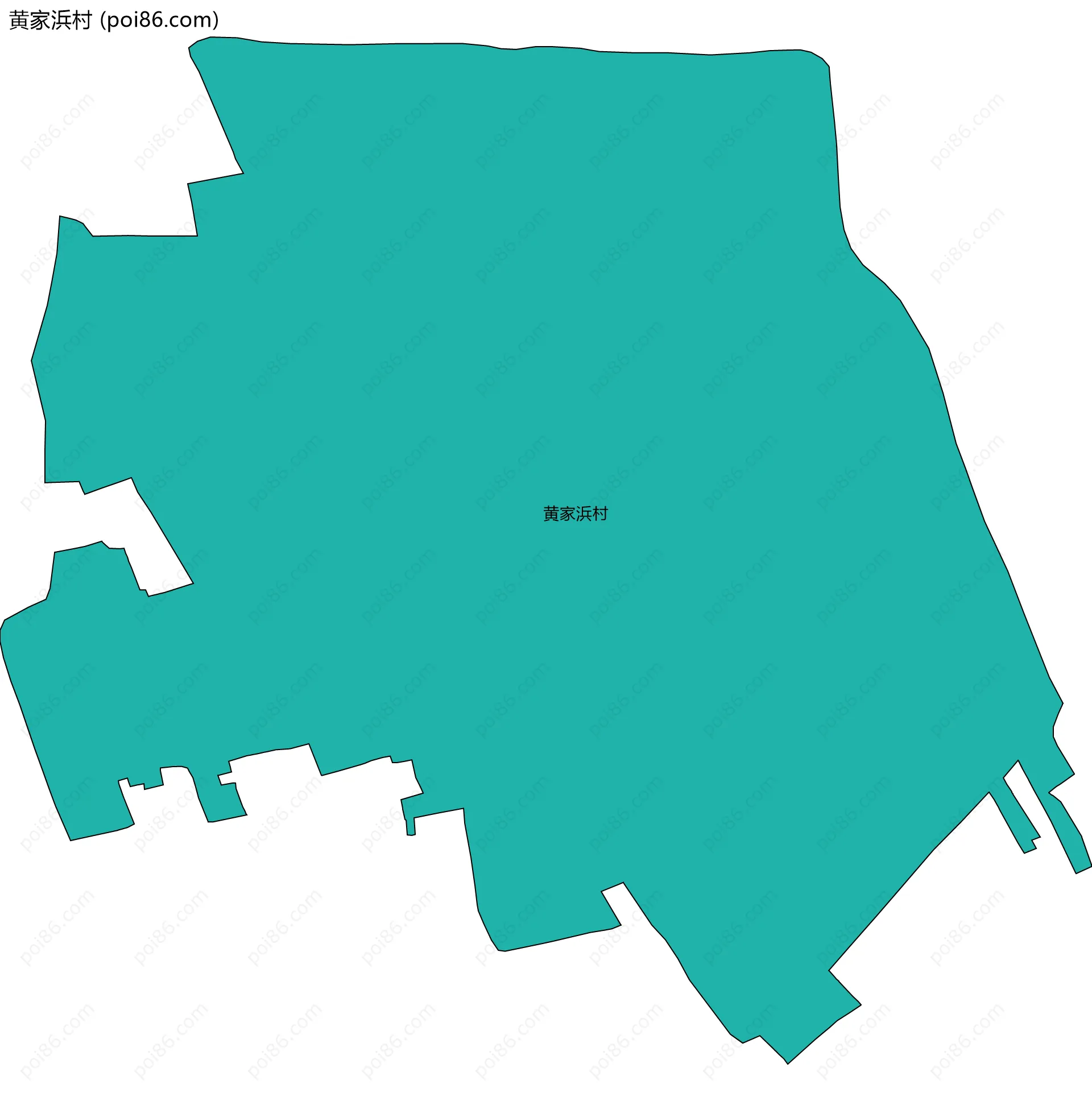 黄家浜村边界地图