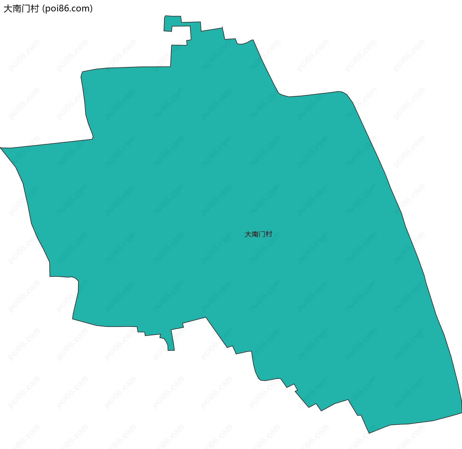 大南门村边界地图
