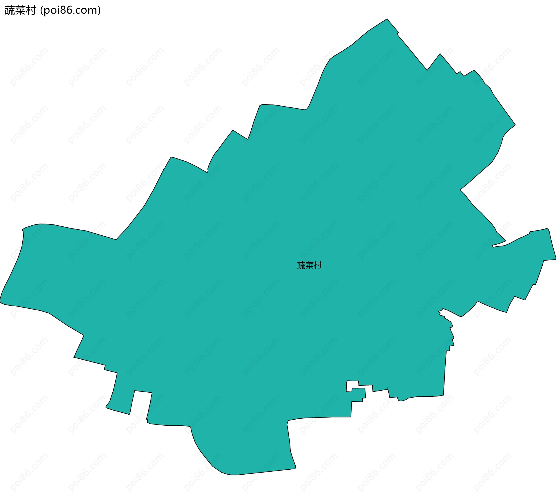 蔬菜村边界地图