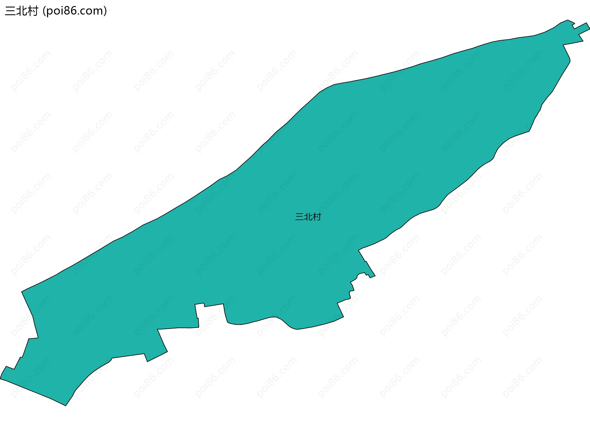 三北村边界地图