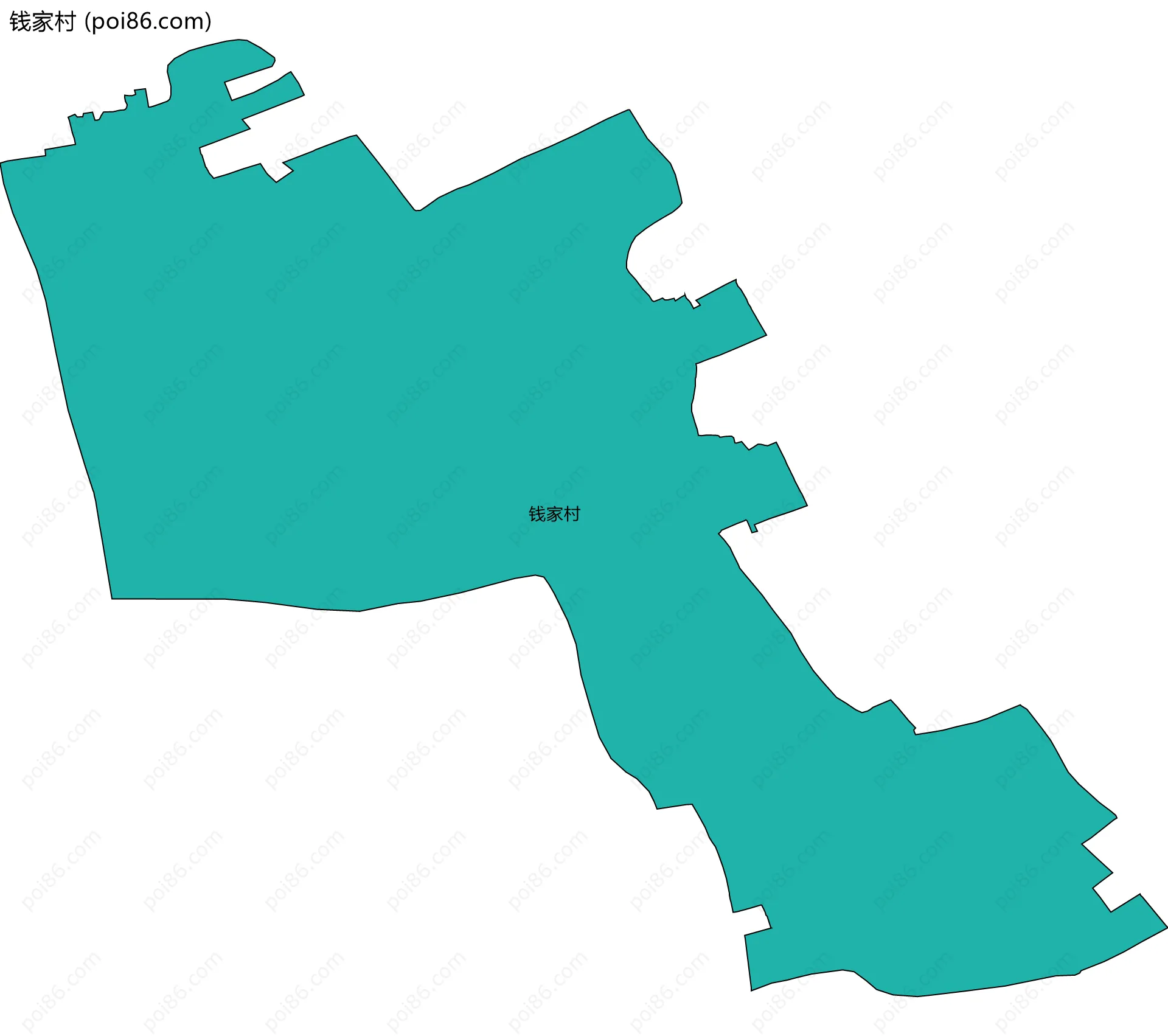 钱家村边界地图