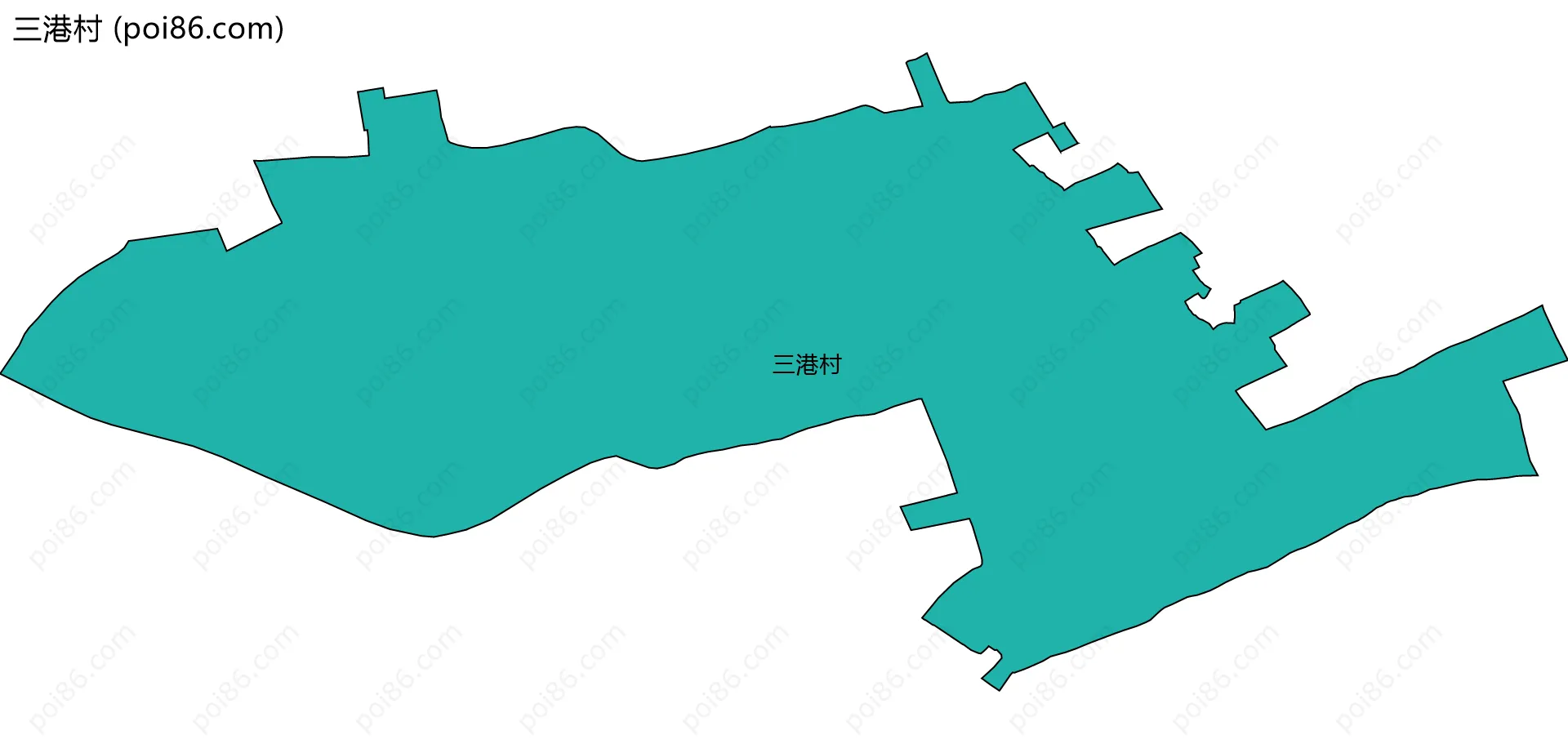 三港村边界地图