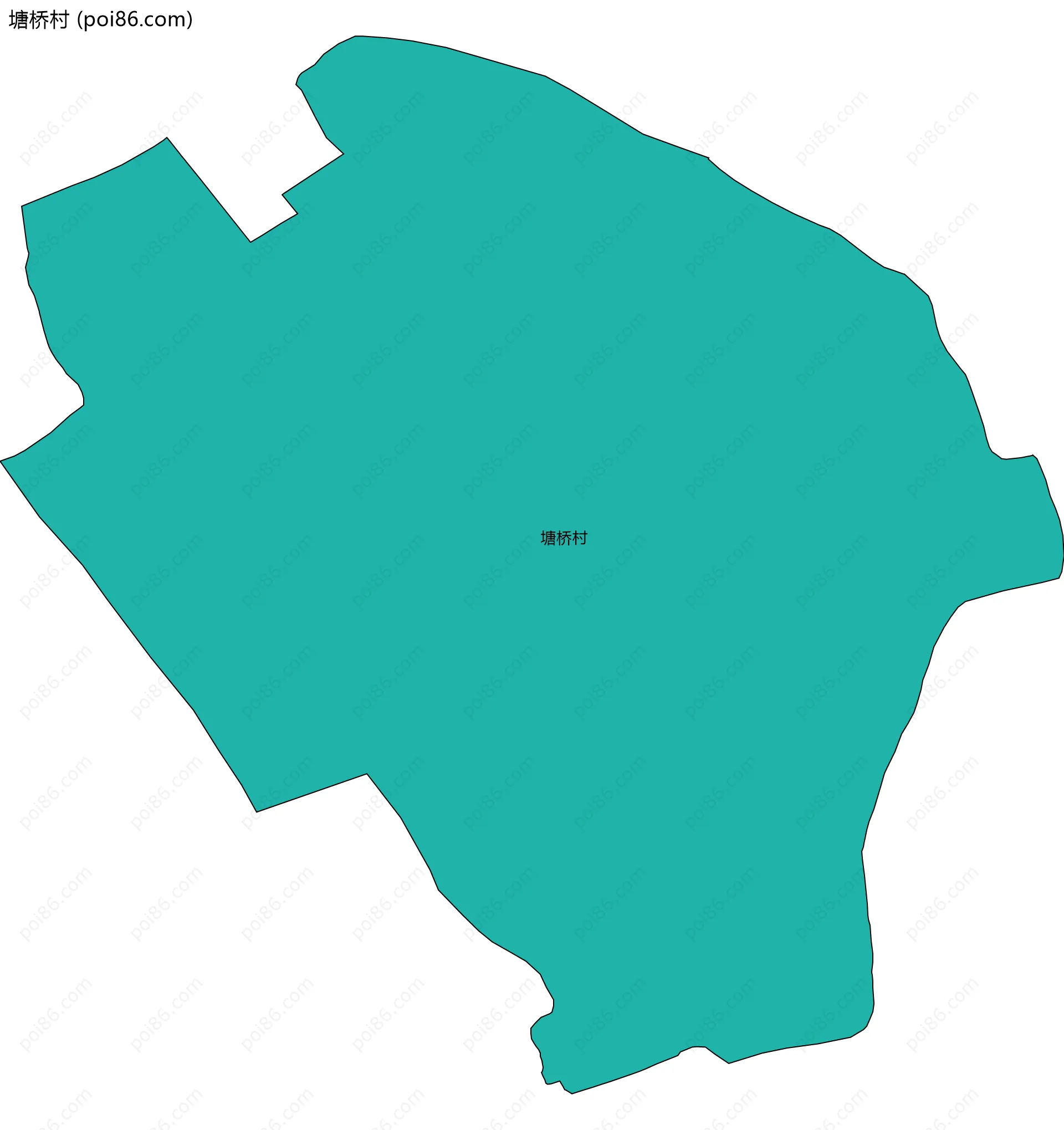 塘桥村边界地图