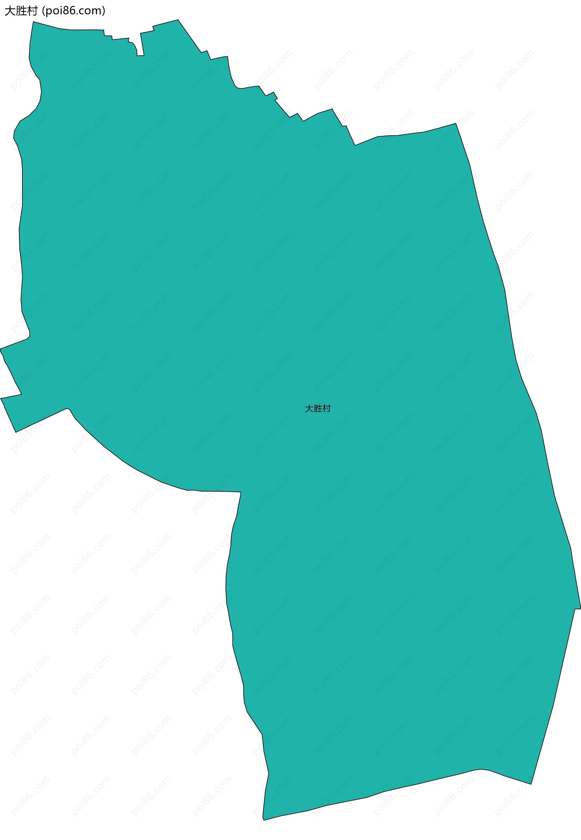 大胜村边界地图