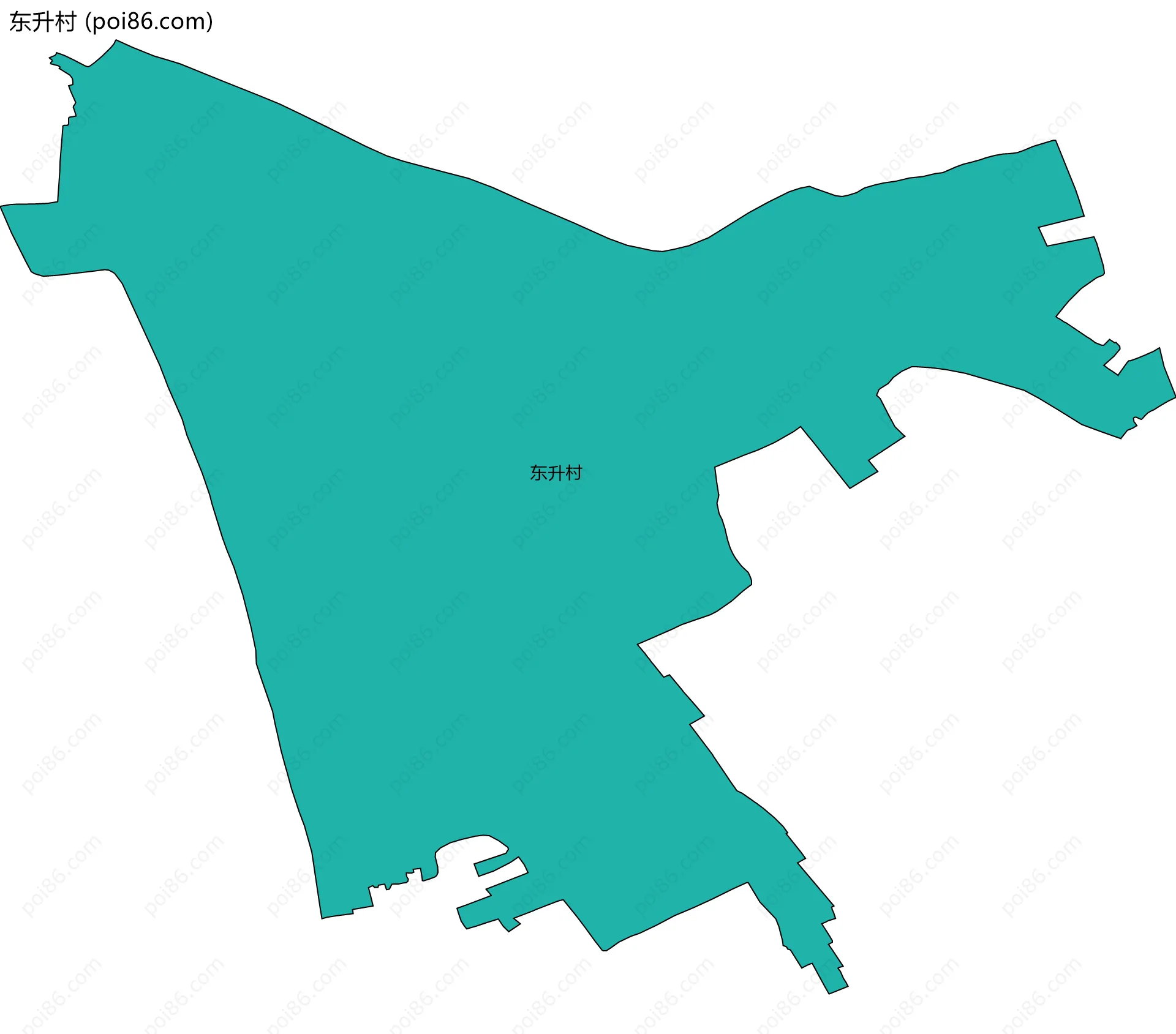 东升村边界地图