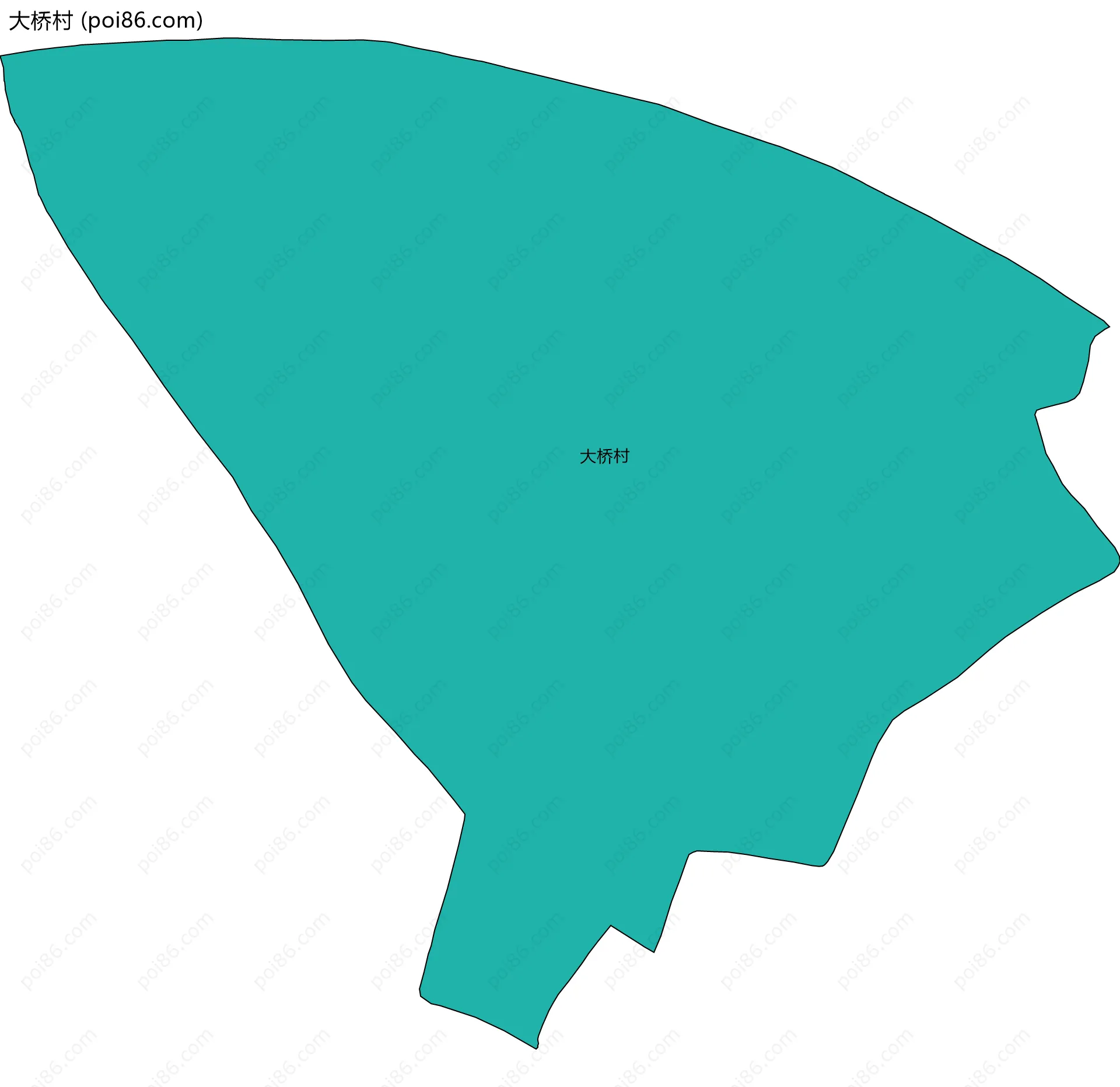 大桥村边界地图
