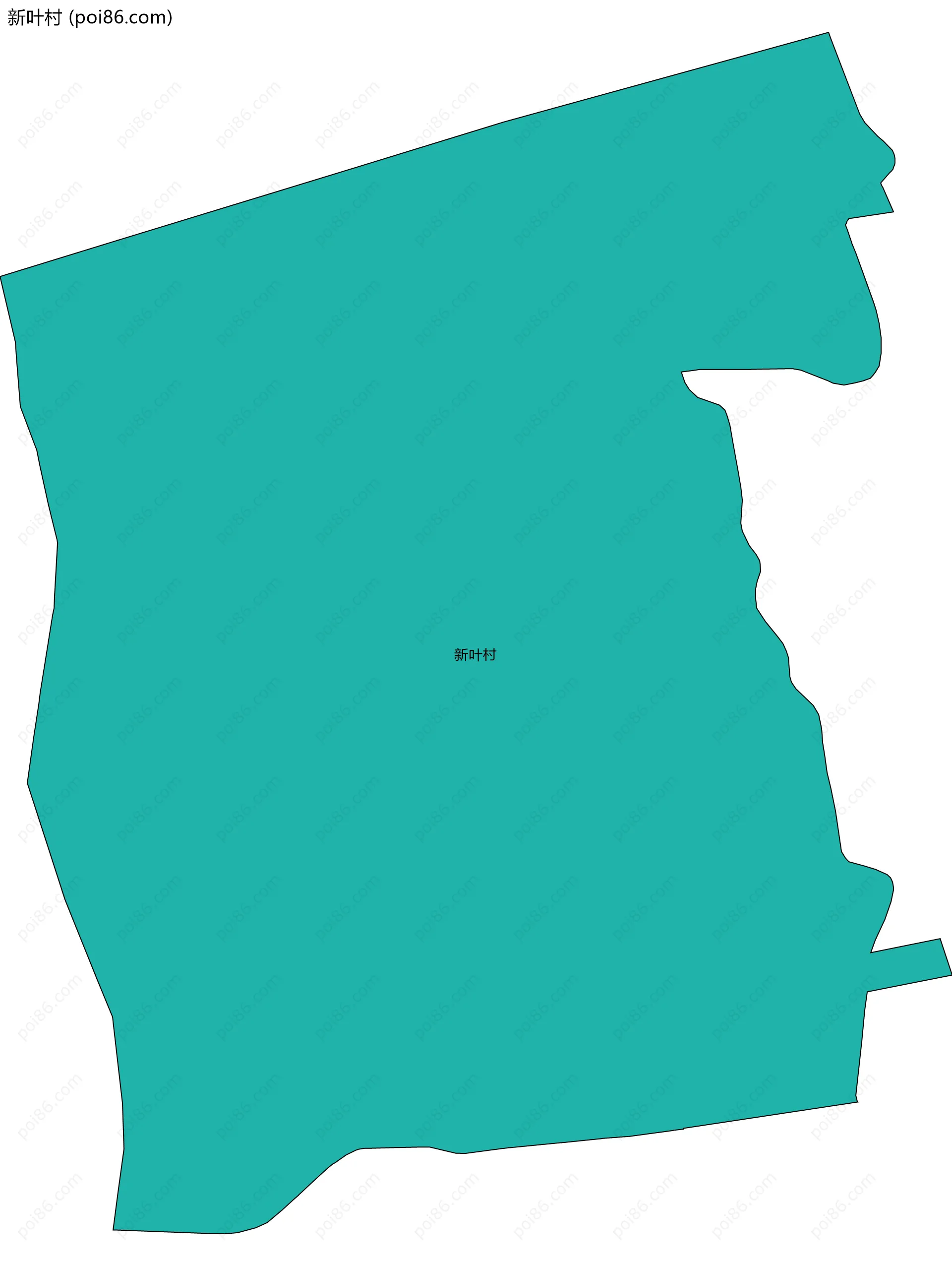 新叶村边界地图