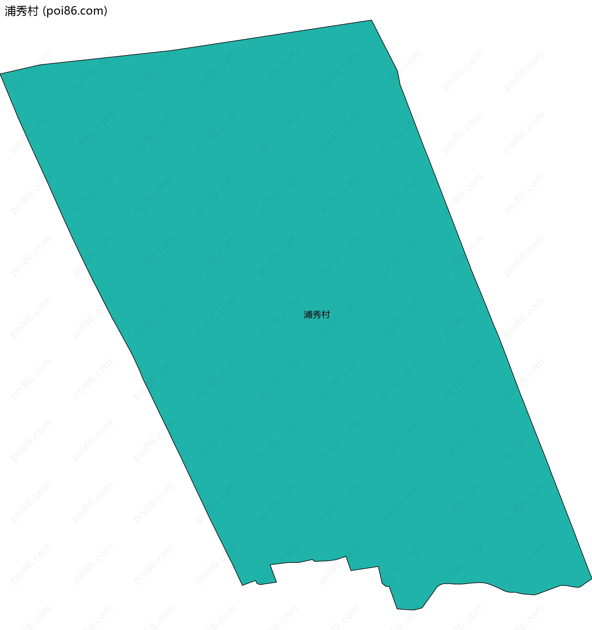 浦秀村边界地图