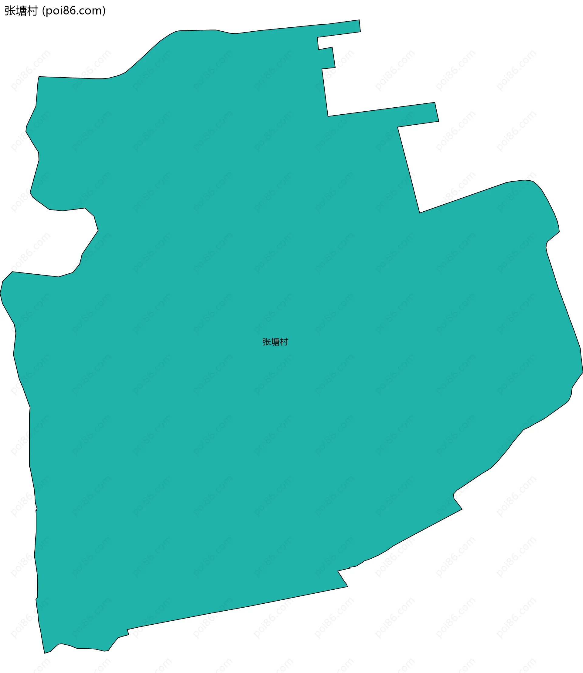 张塘村边界地图