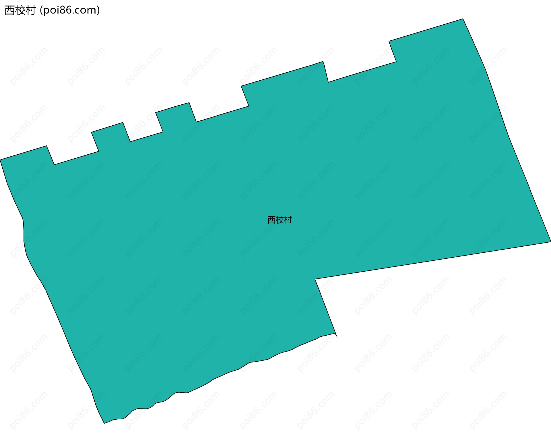 西校村边界地图