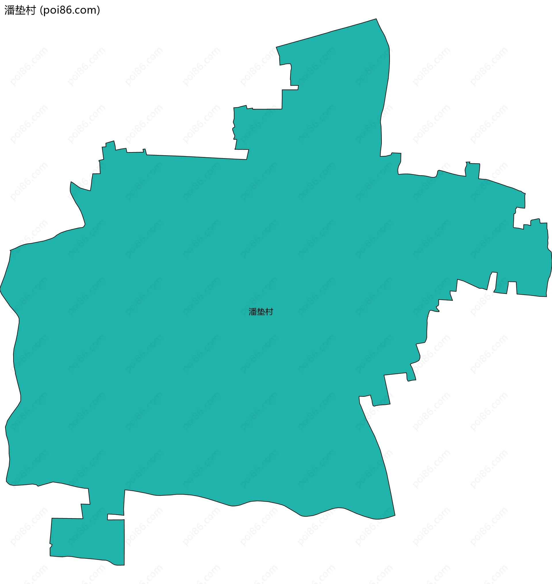 潘垫村边界地图