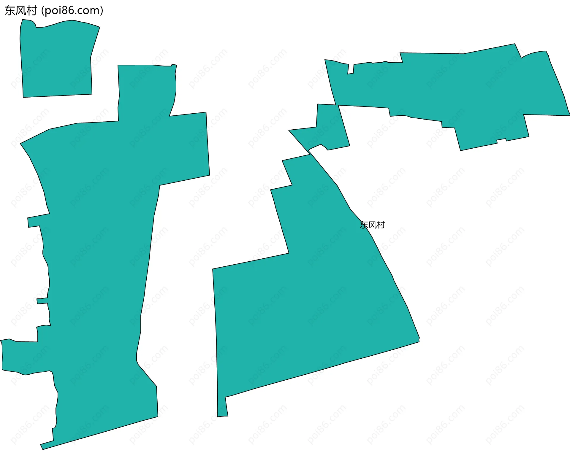东风村边界地图