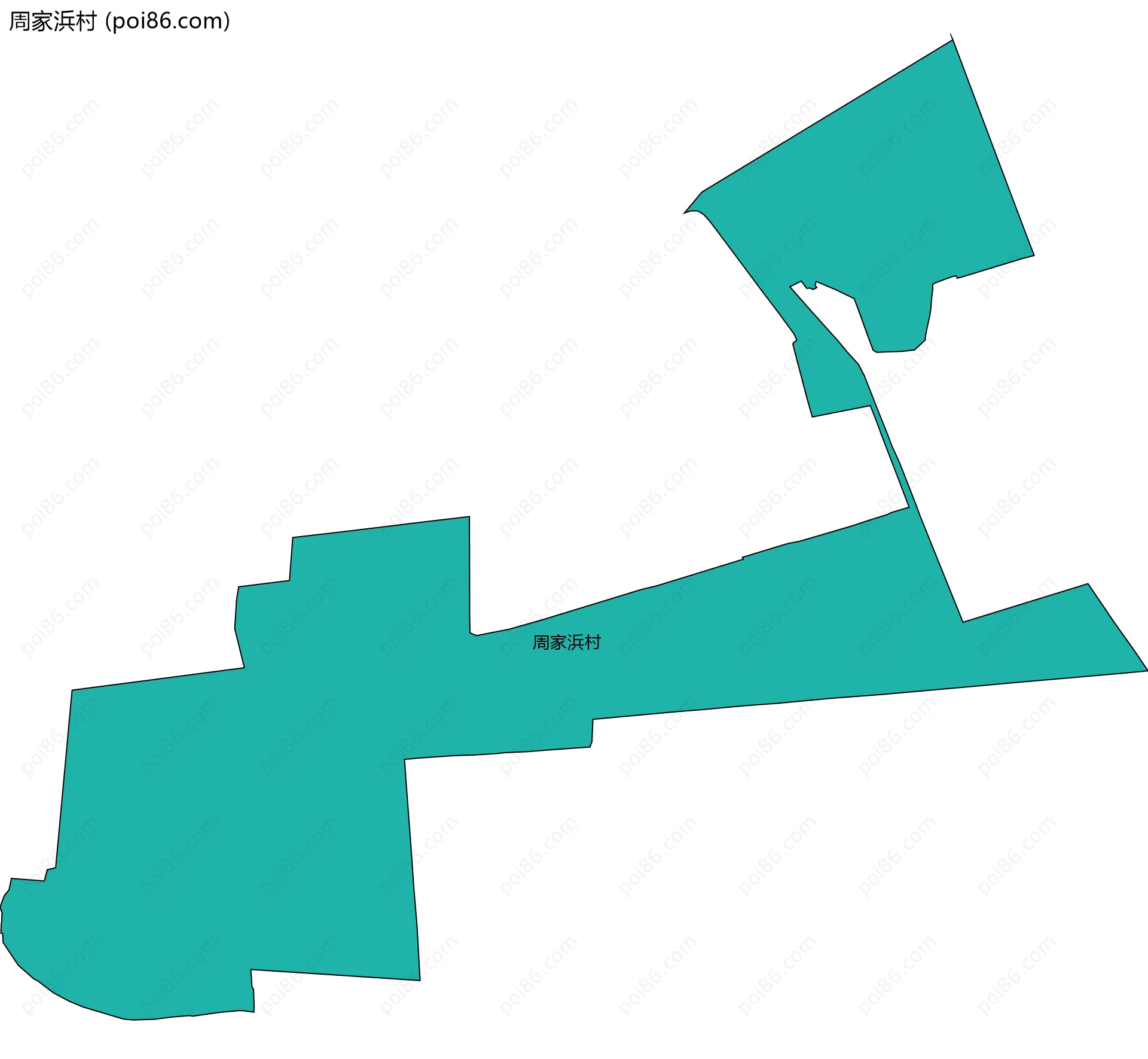 周家浜村边界地图