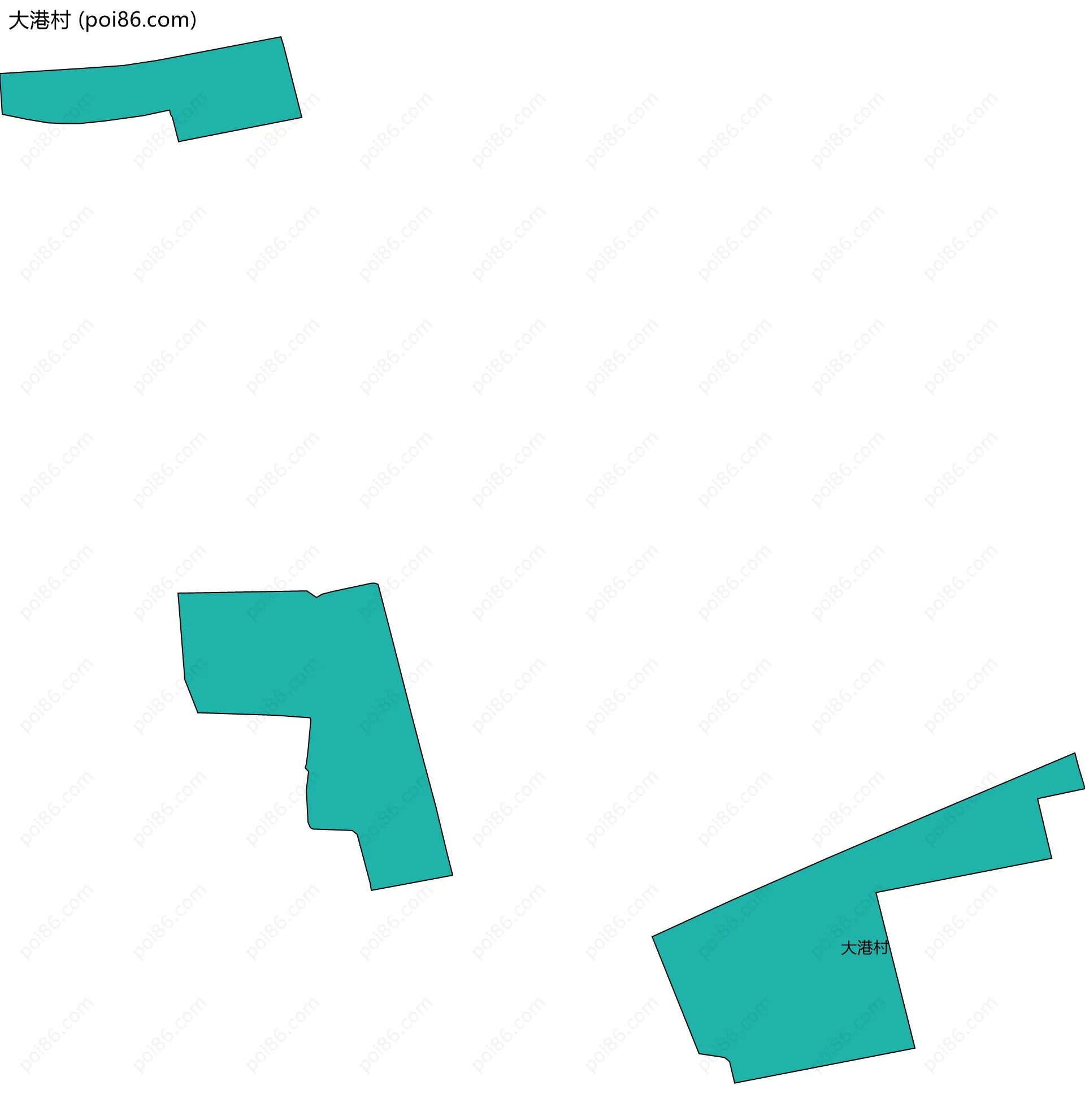 大港村边界地图