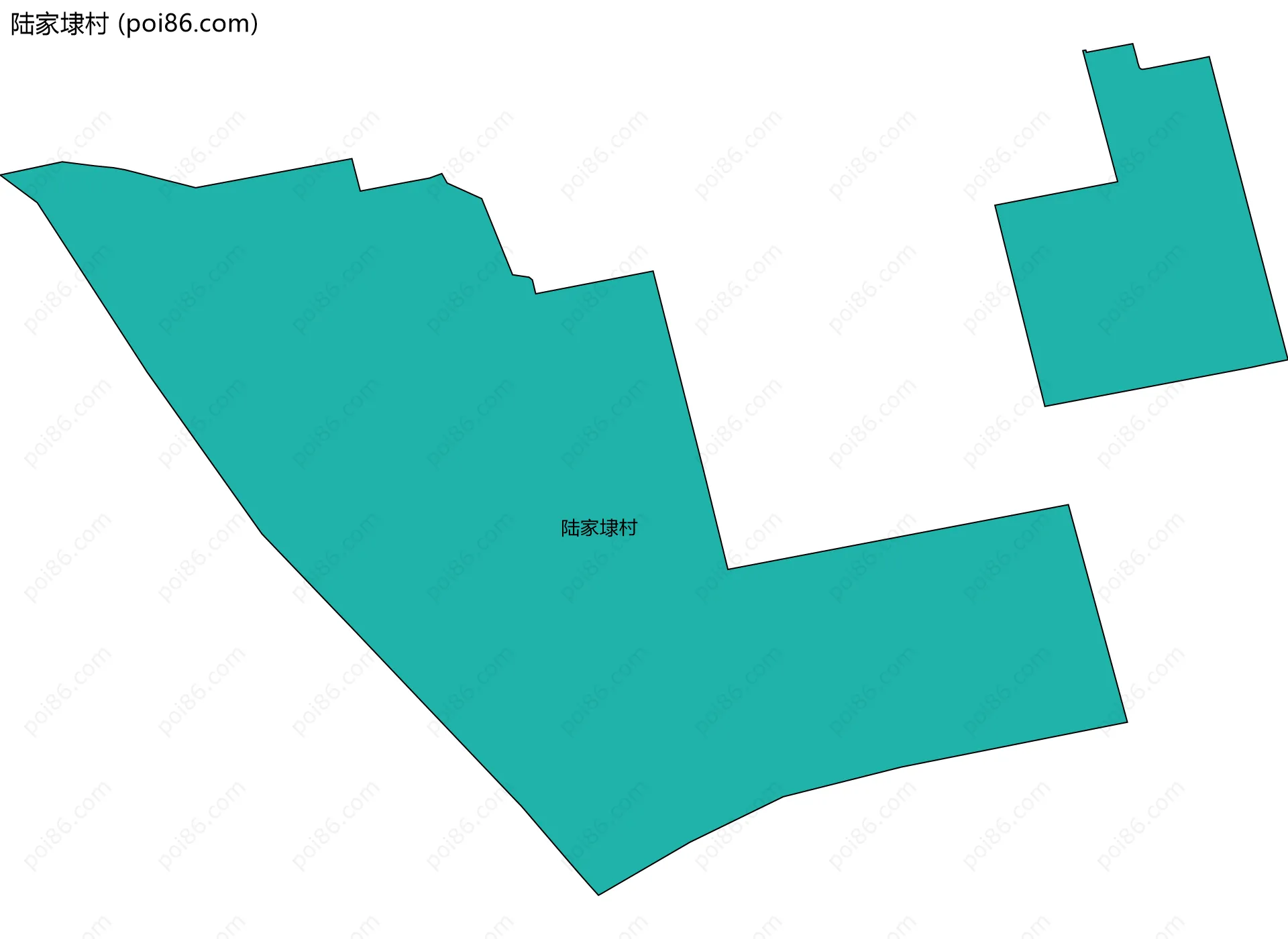 陆家埭村边界地图