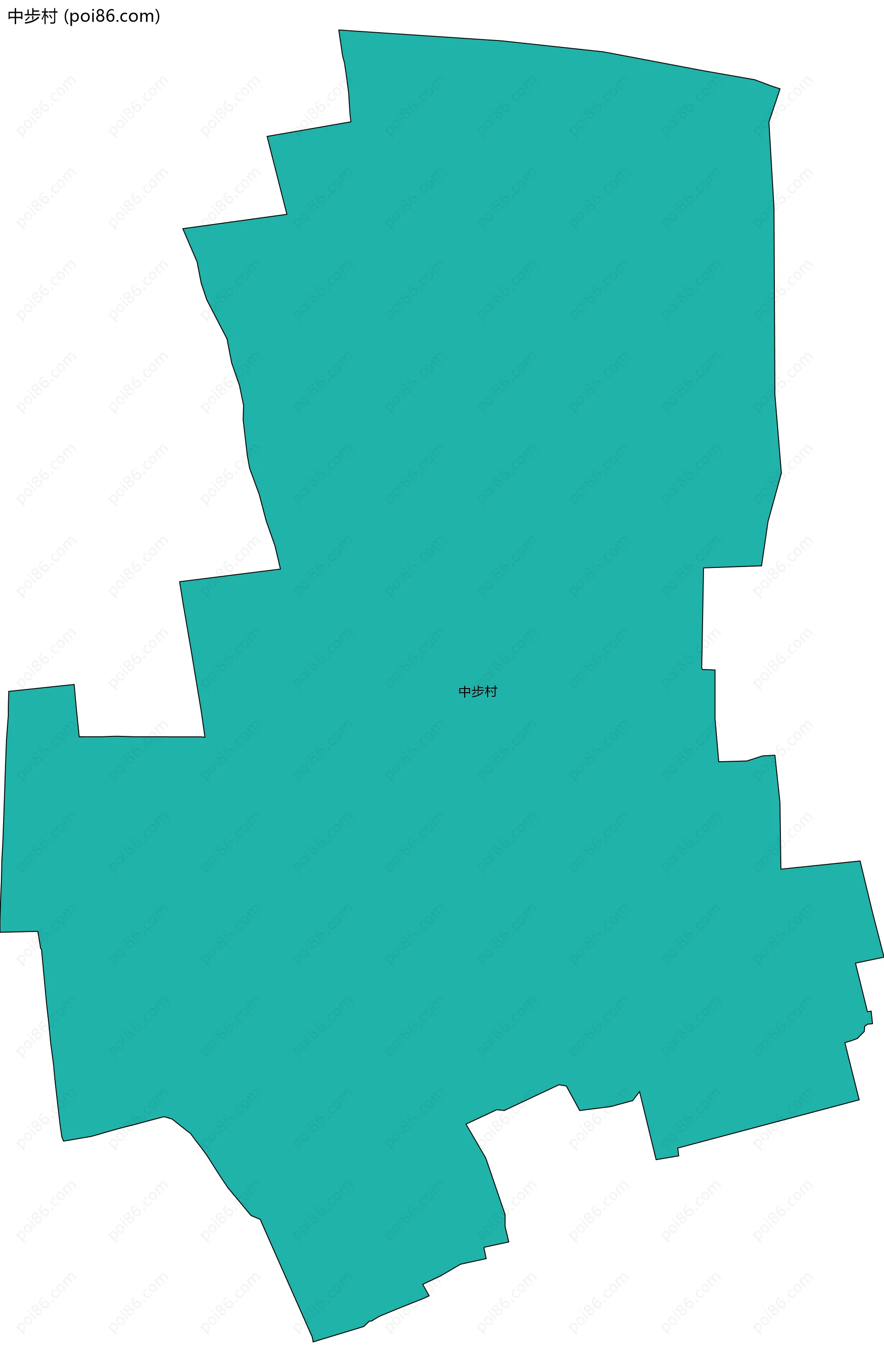 中步村边界地图