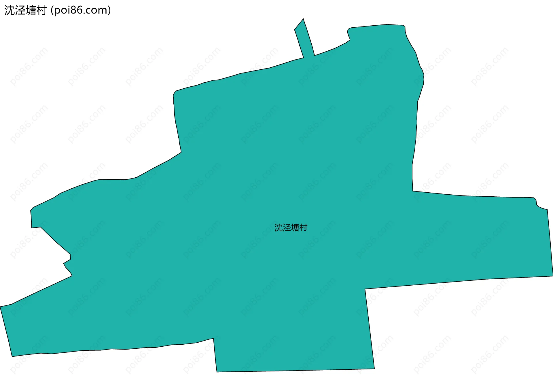 沈泾塘村边界地图