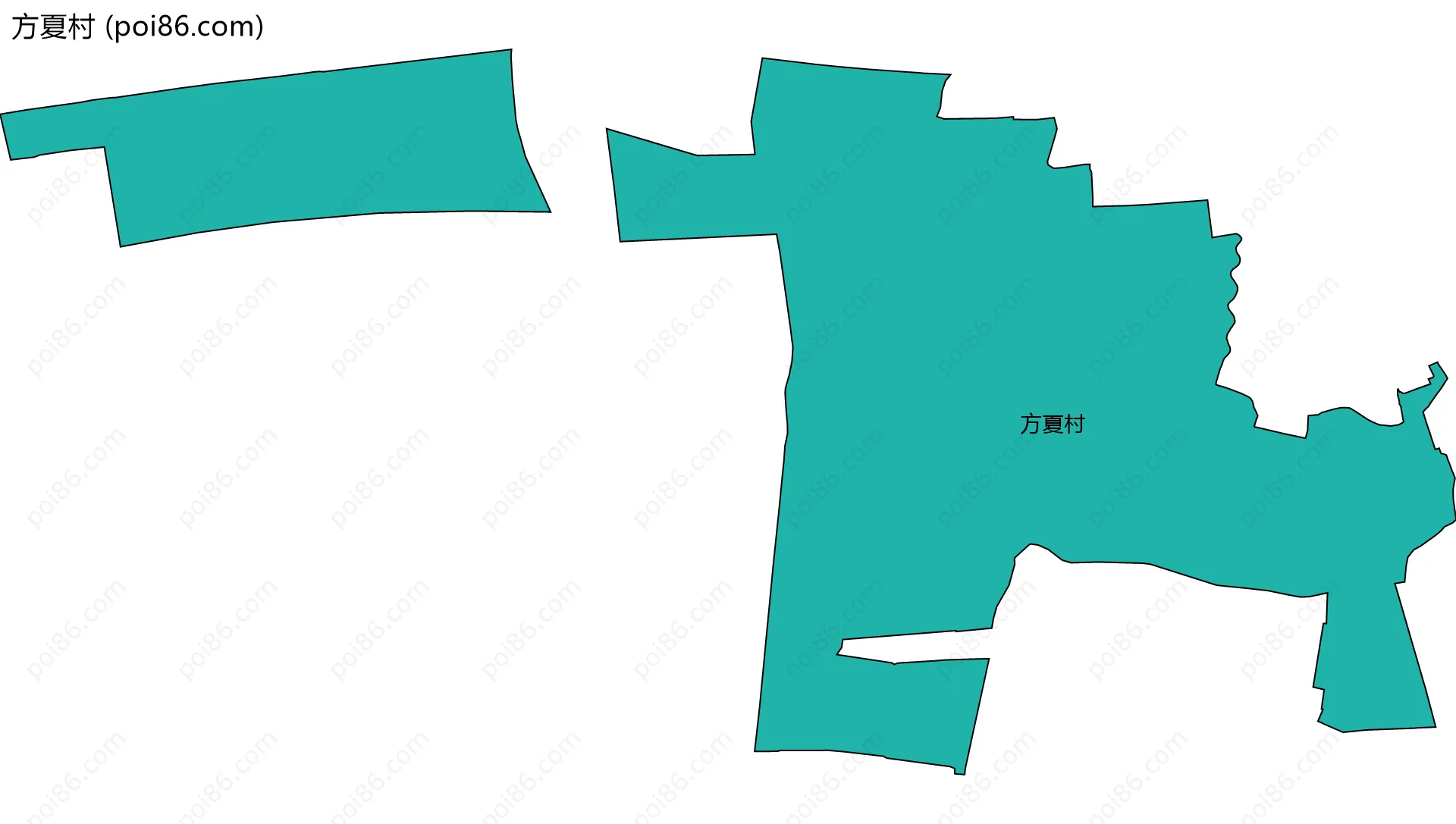 方夏村边界地图