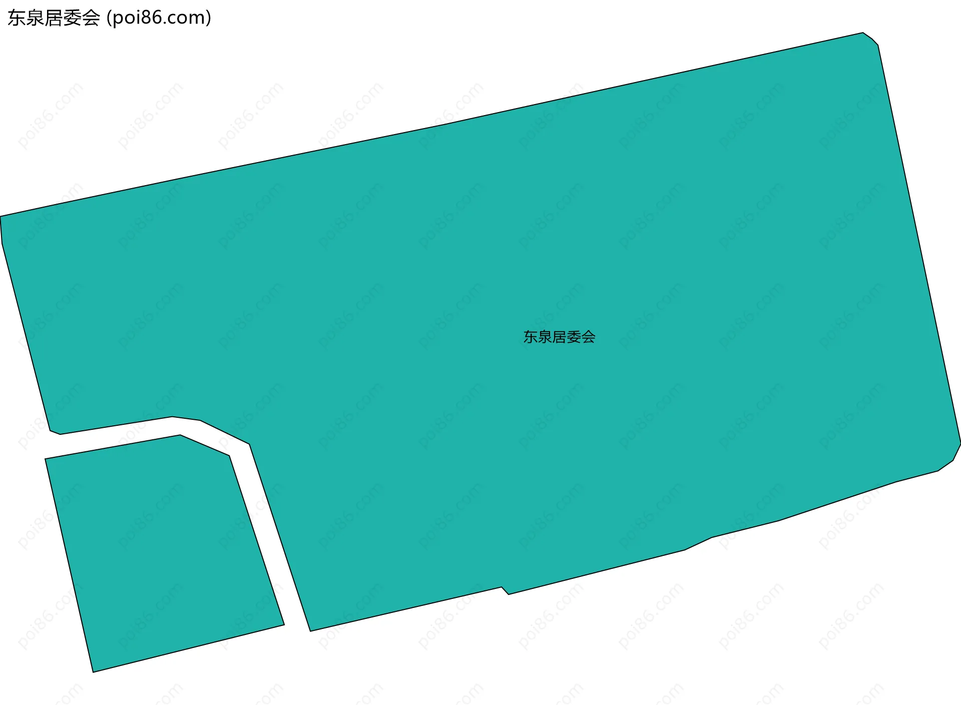 东泉居委会边界地图